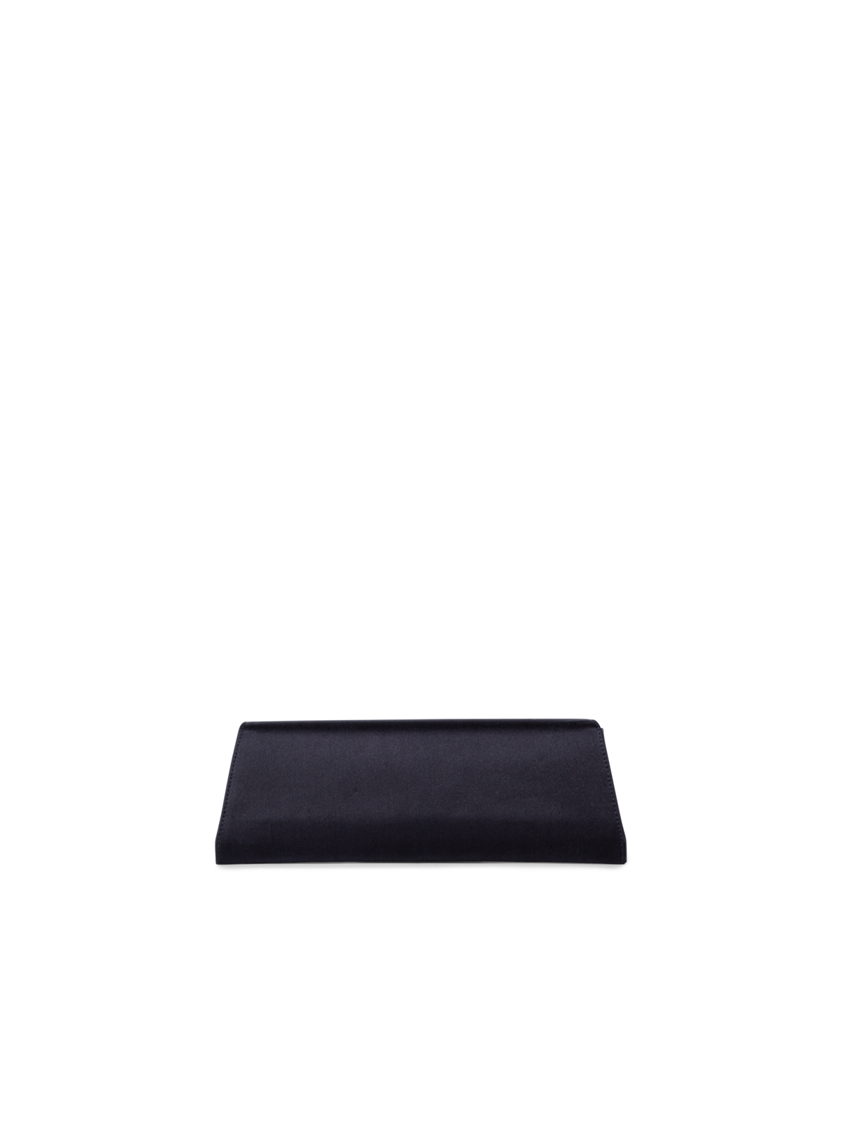 Designer Anouk Small Trapez-Clutch aus Satin - Schwarz