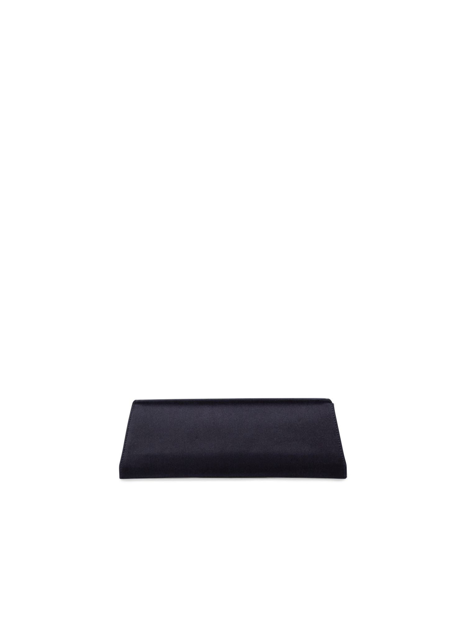 Designer Anouk Small Trapez-Clutch aus Satin - Schwarz