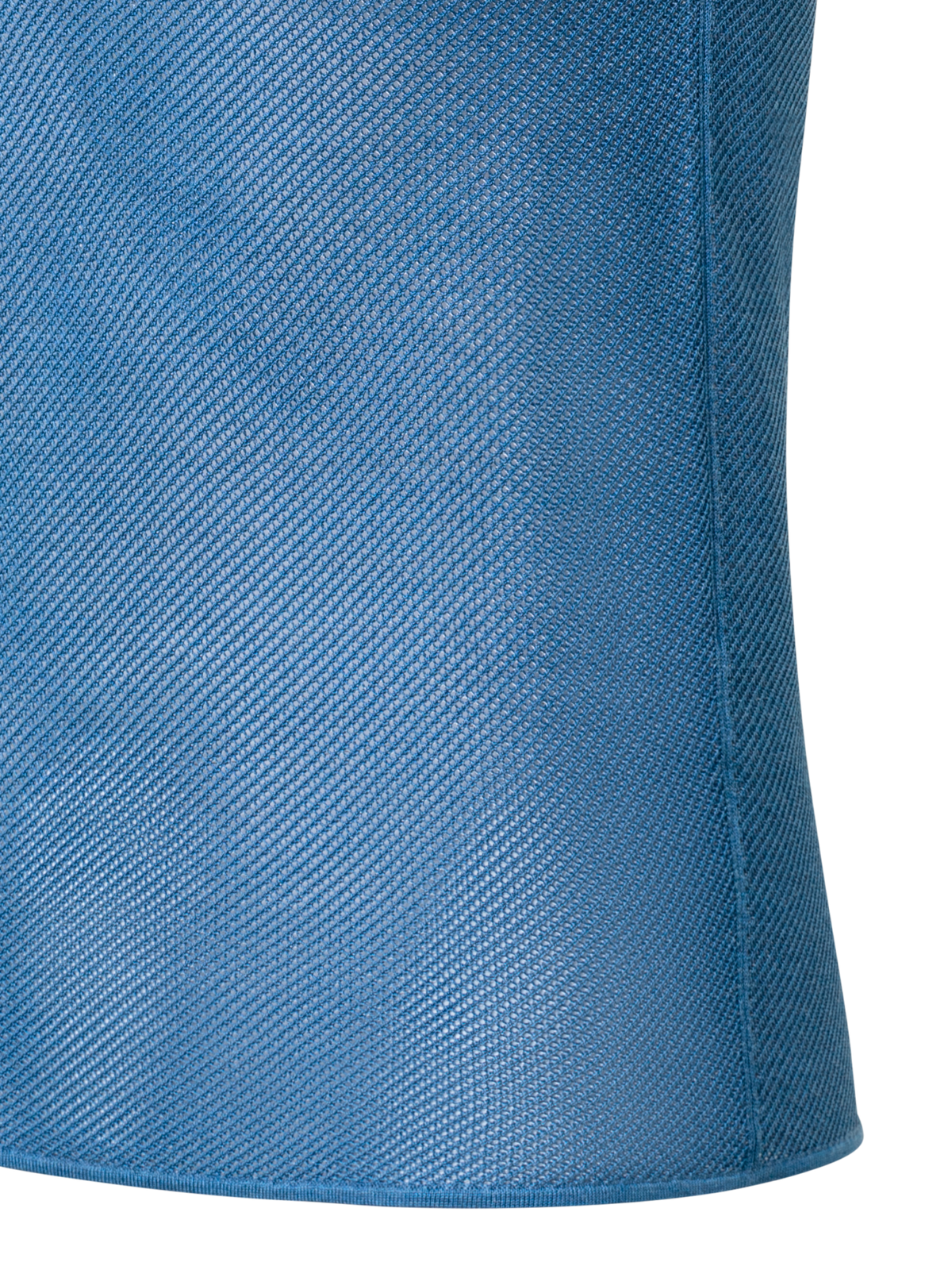 Designer Tanktop aus Seiden-Mesh-Strick - Blau