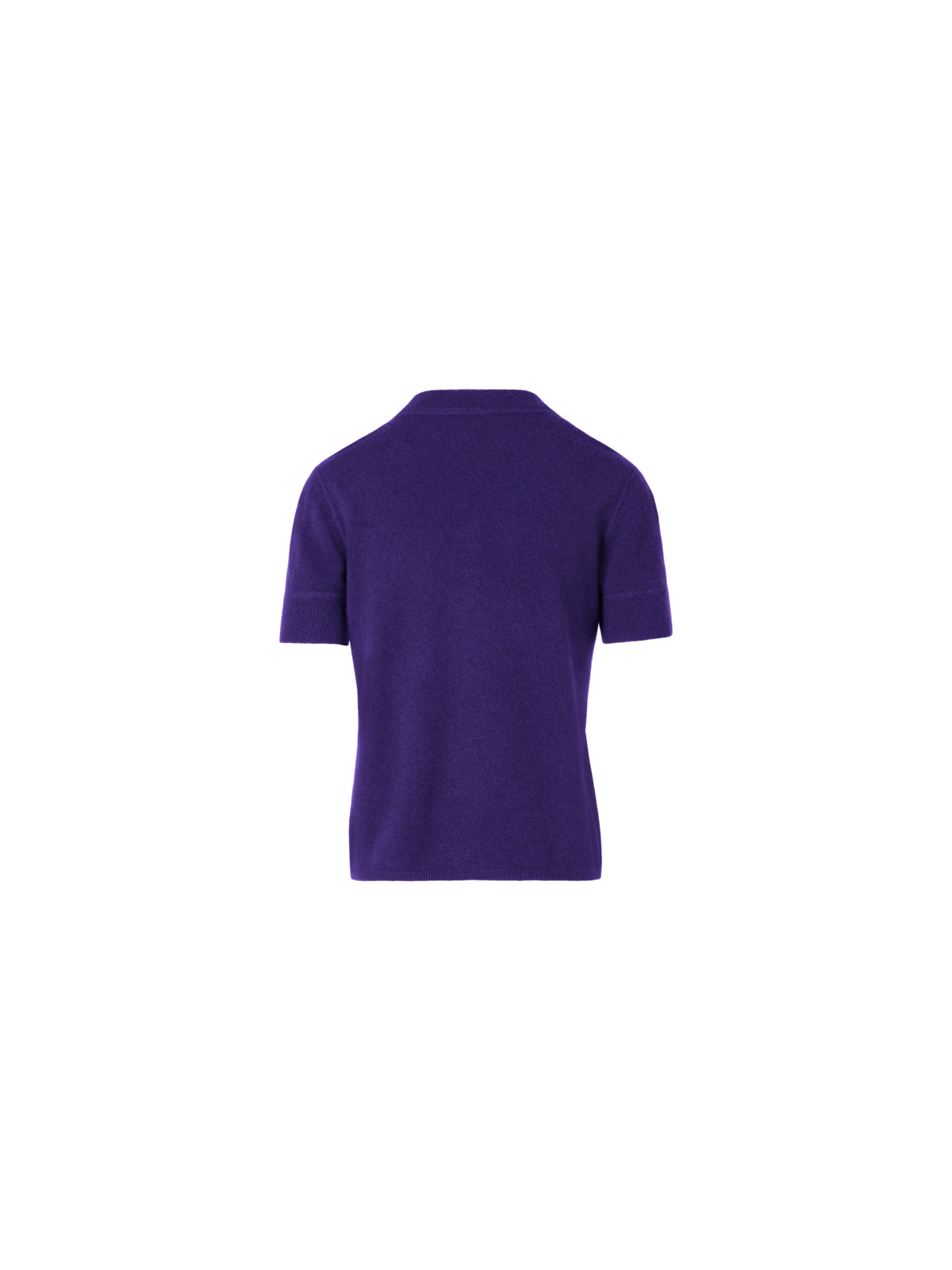 Designer Kurzärmeliger Strickpullover aus Kaschmir - Violett