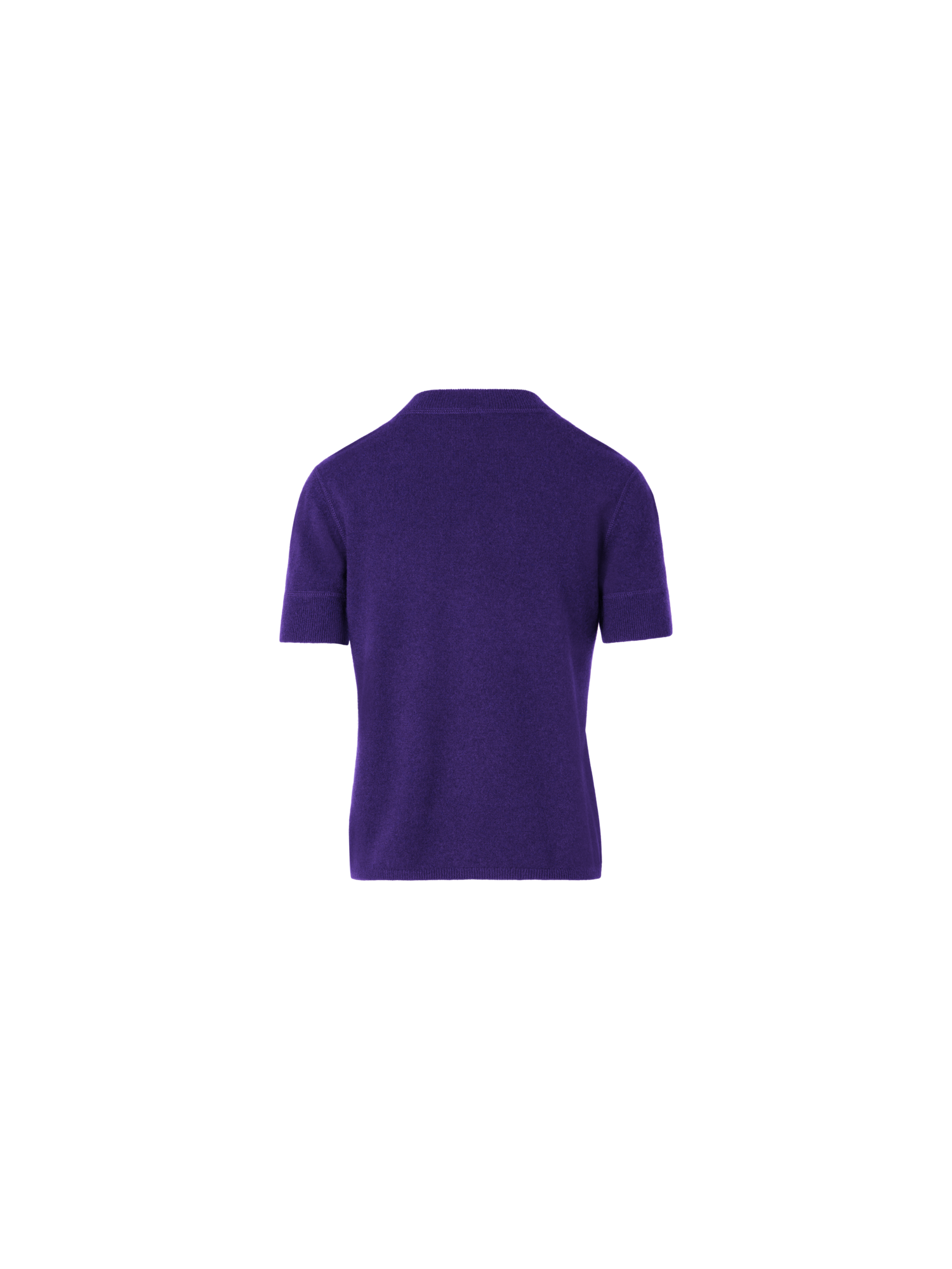 Designer Kurzärmeliger Strickpullover aus Kaschmir - Violett