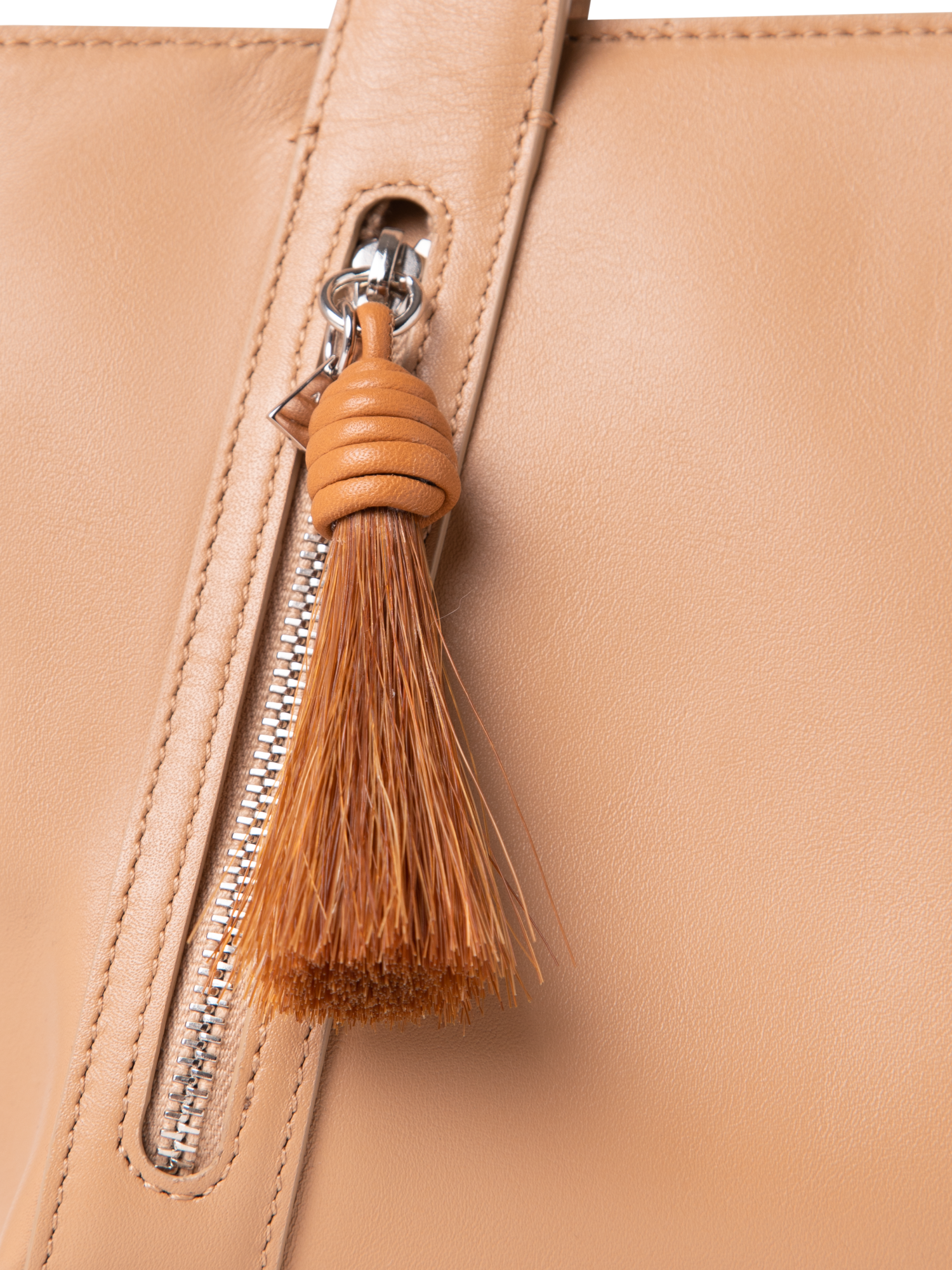 Designer Alexa Little Zip Top Handle Tote - Beige