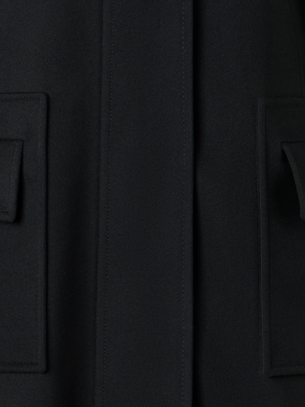 Designer Wendbarer Wolle und Shell Mantel - Schwarz