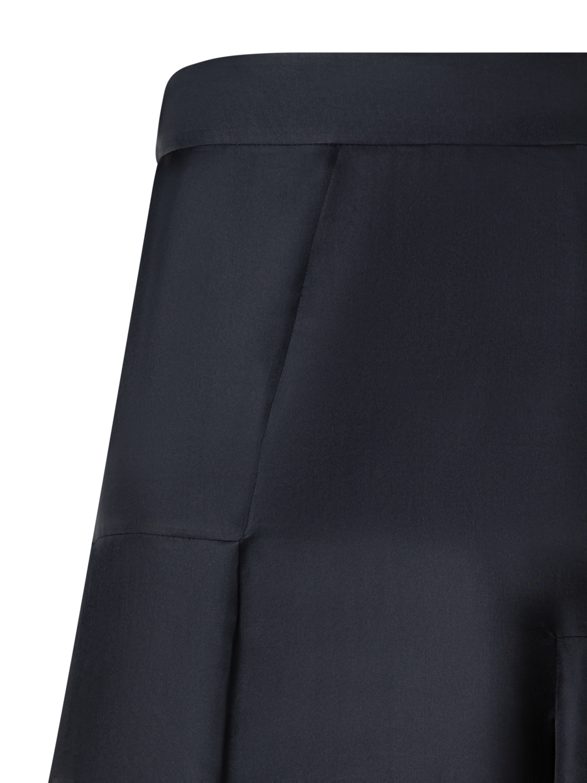 Designer Asymetrischer Midirock aus Seiden-Organza - Schwarz