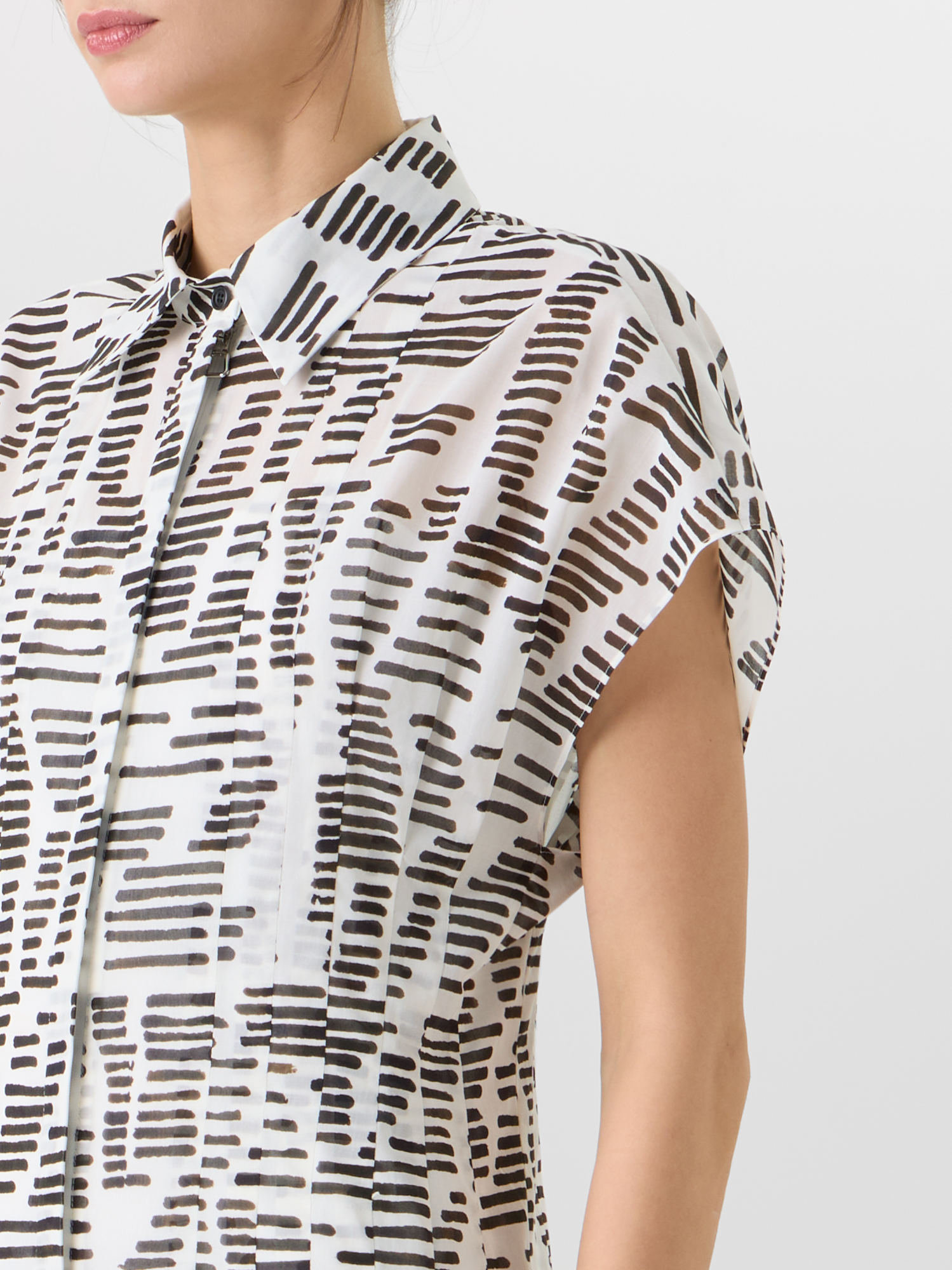 Designer Flügelärmel-Midi-Kleid mit Dance Movements Print - Bunt 
