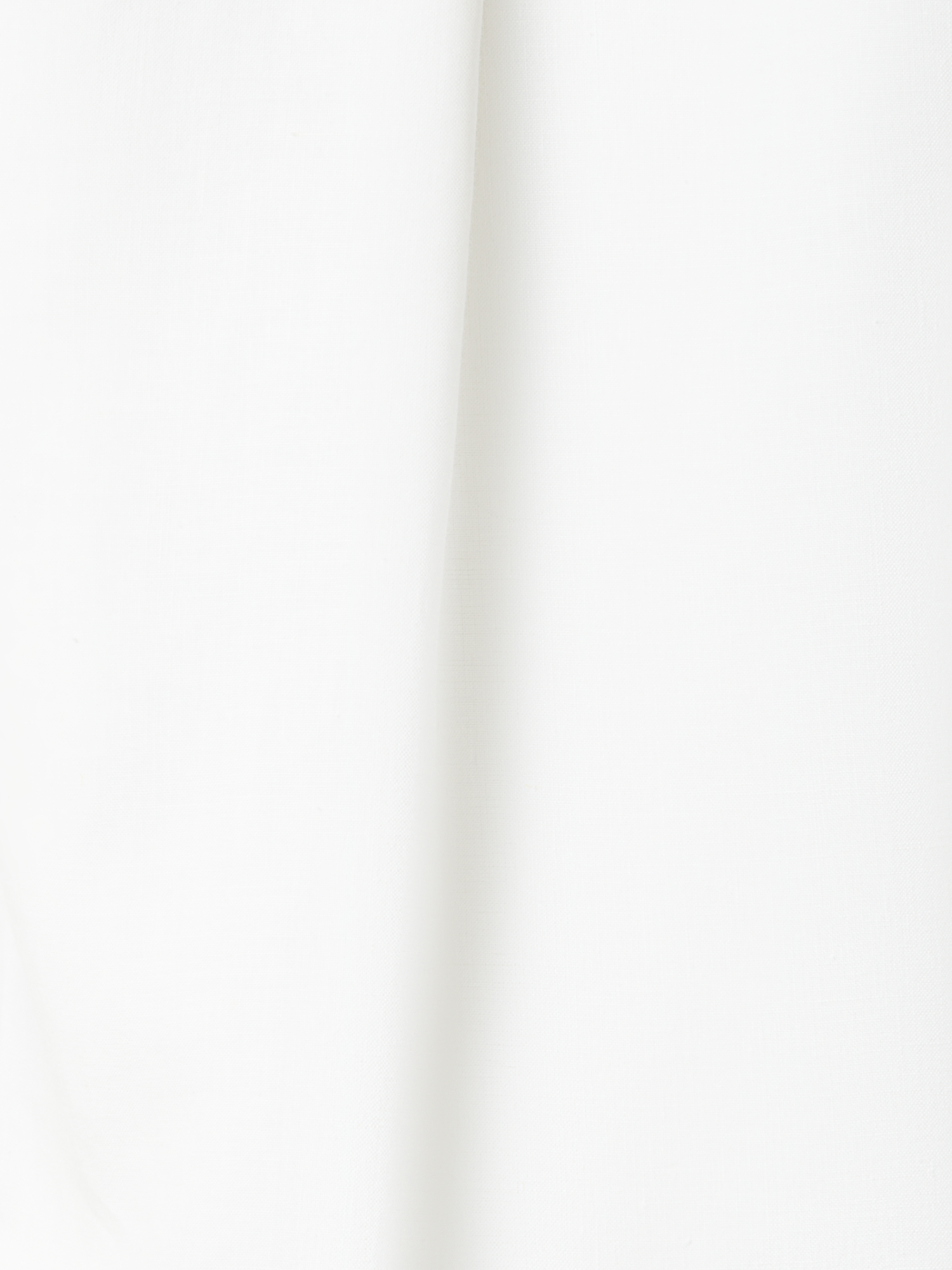 Designer Cropped-Bluse aus gewaschenem Leinen - Ecru - Weiss