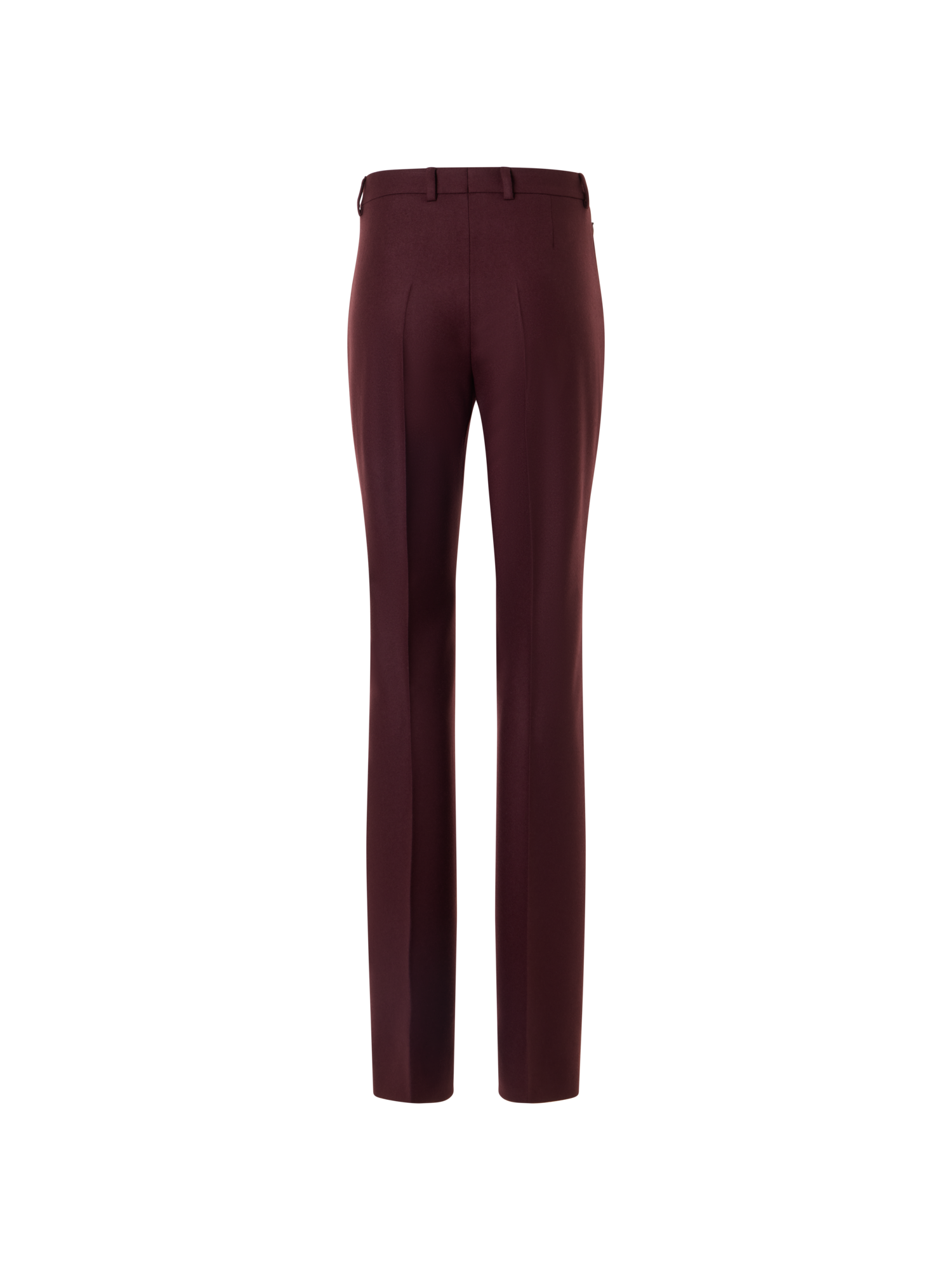 Designer Bootcut Hose aus Woll-Stretch-Flanell - Rot