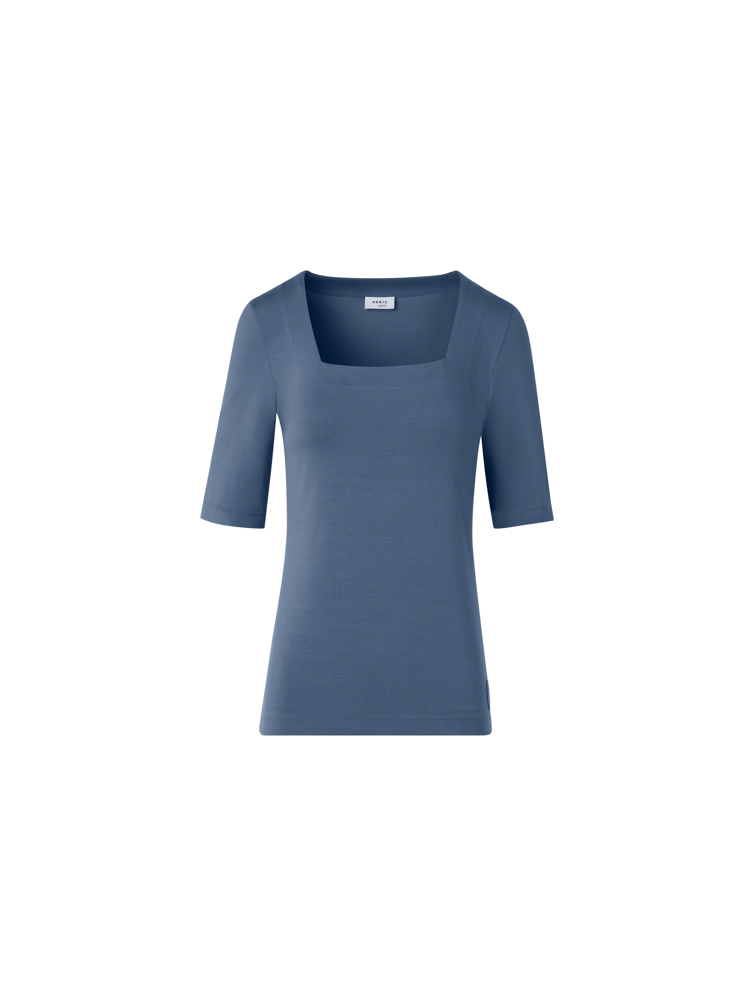 Designer T-Shirt mit quadratischem Ausschnitt - Blau