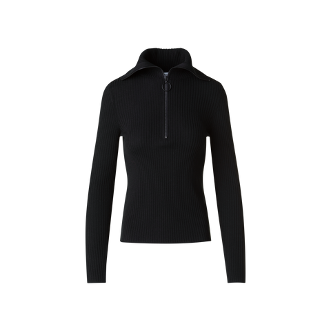 Matrosen Kragen Merino Rippenstrick Pullover