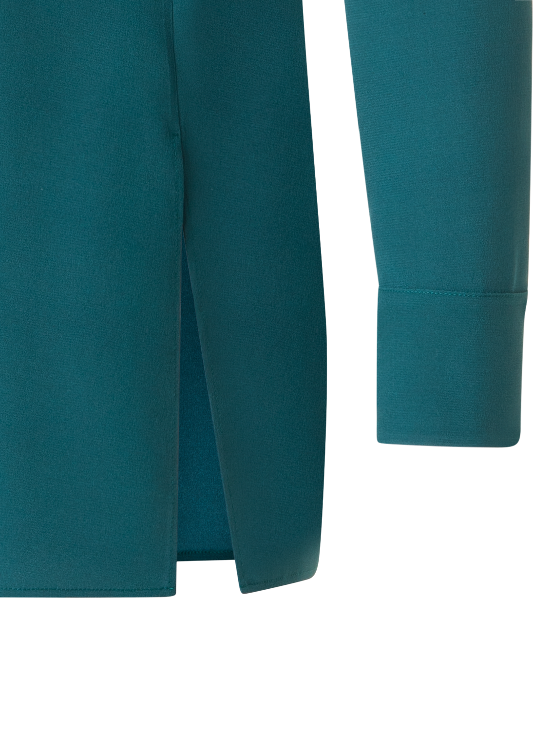 Designer Seidentunika-Bluse mit Anemone Druck - Grün - Bunt