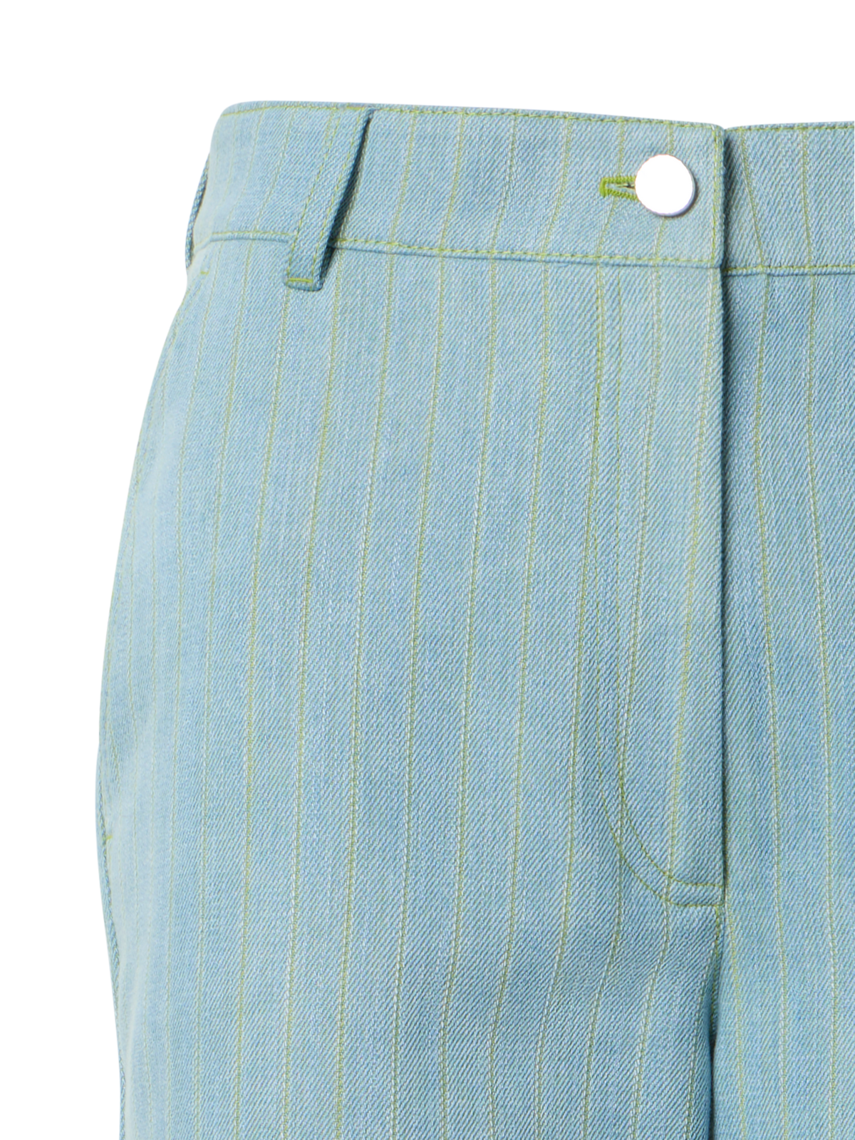 Designer Celia Bootcut-Denim-Hose mit Nadelstreifen - Blau