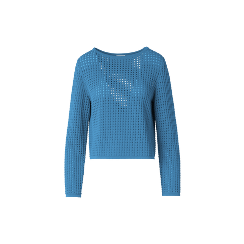 Strickpullover aus grobem Baumwollmesh