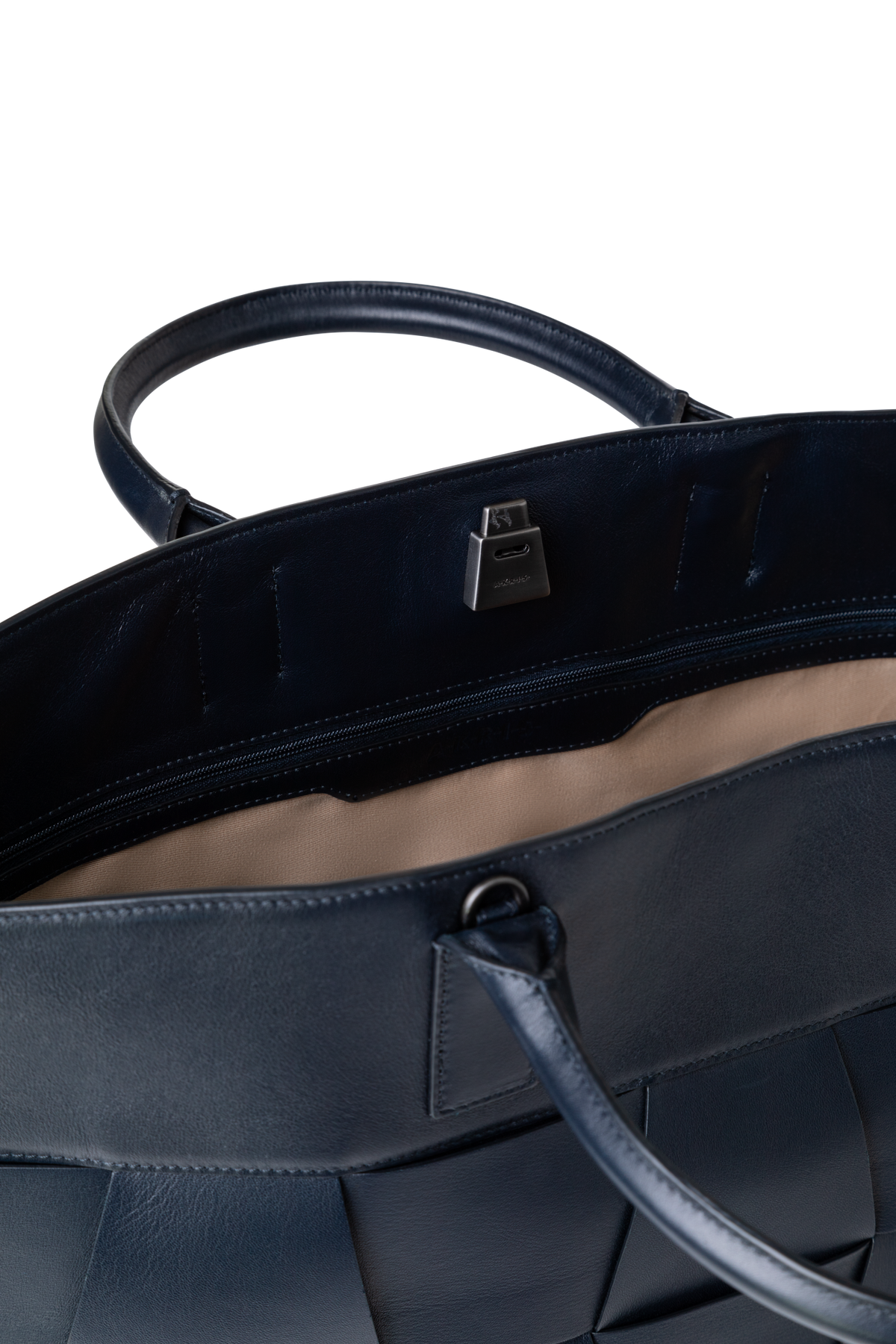 Designer Ai Medium Top Handle Tote - Dunkelblau - Blau