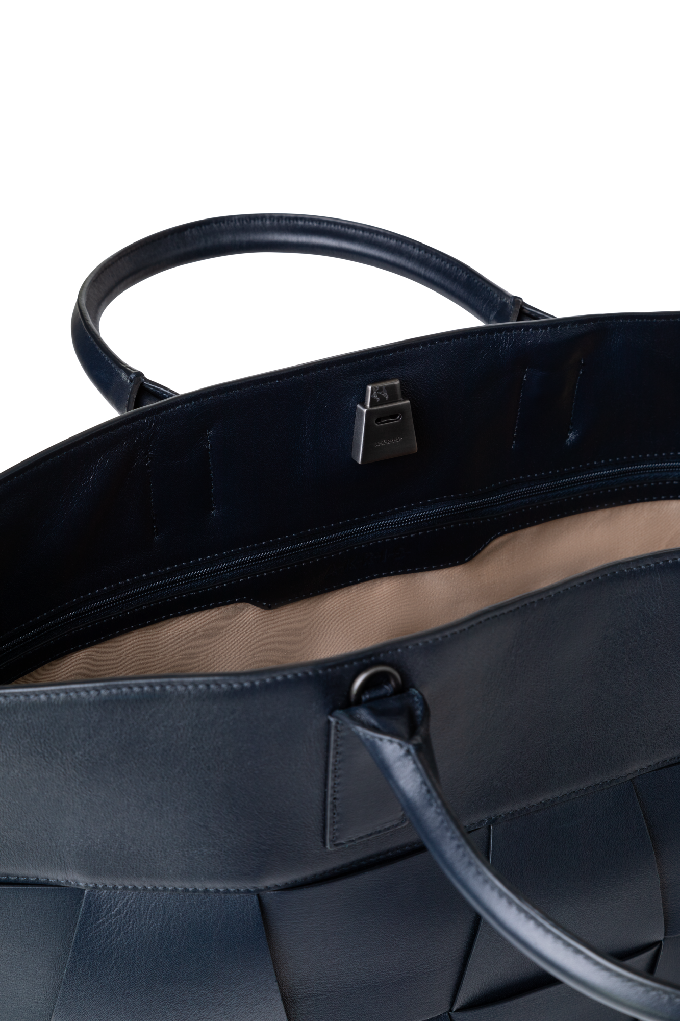 Designer Ai Medium Top Handle Tote - Dunkelblau - Blau