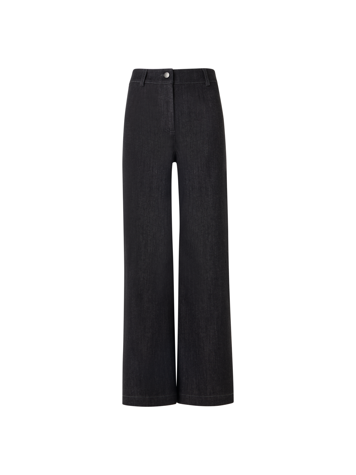 Designer Caia Straight-Leg Hose aus Hochstretch-Baumwoll-Denim - Schwarz
