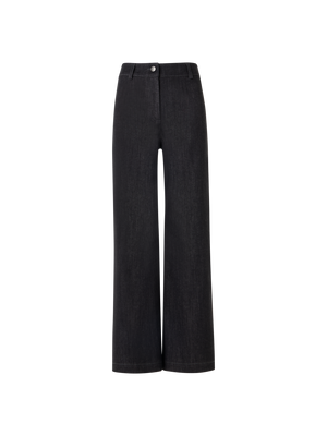 Designer Caia Straight-Leg Hose aus Hochstretch-Baumwoll-Denim - Schwarz