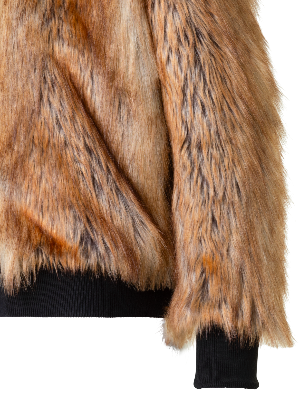 Designer Blouson  aus Fellimitat - Braun