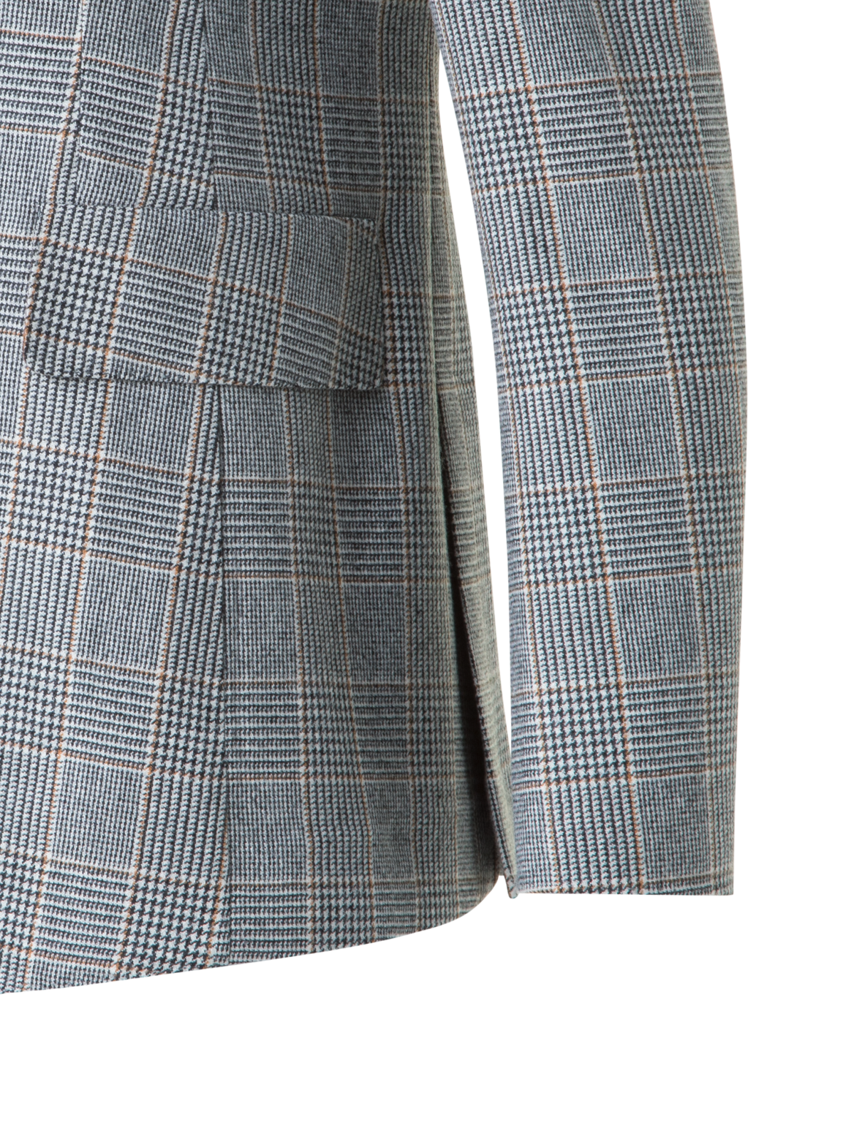 Designer Langer Prince of Wales Blazer aus Kaschmir - Schwarz - Bunt