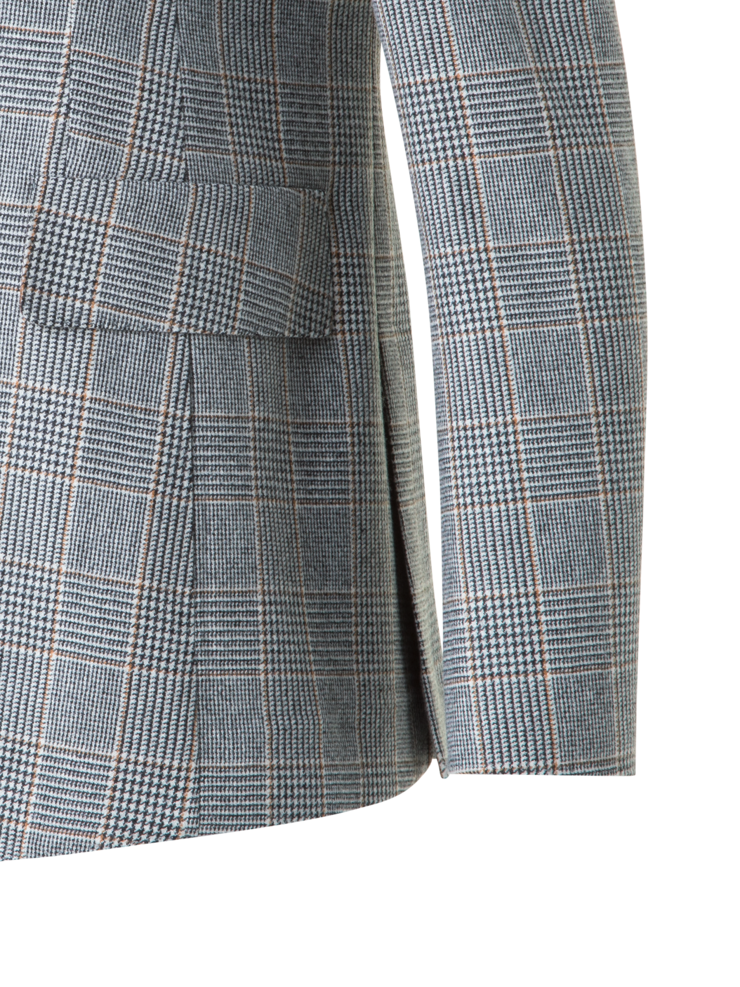 Designer Langer Prince of Wales Blazer aus Kaschmir - Schwarz - Bunt