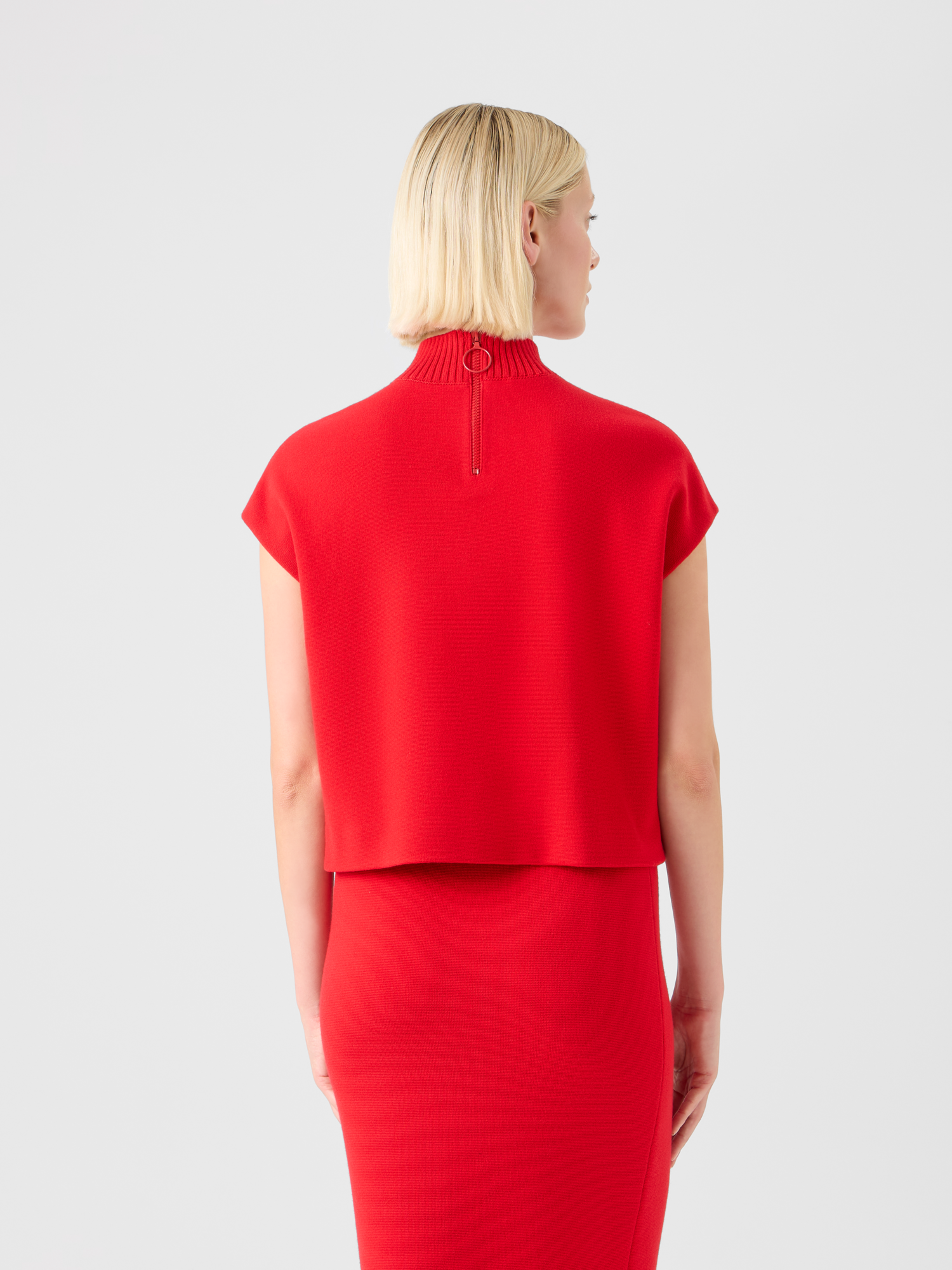 Designer Leuchtend roter Milano-Strick Pullover - Rot 