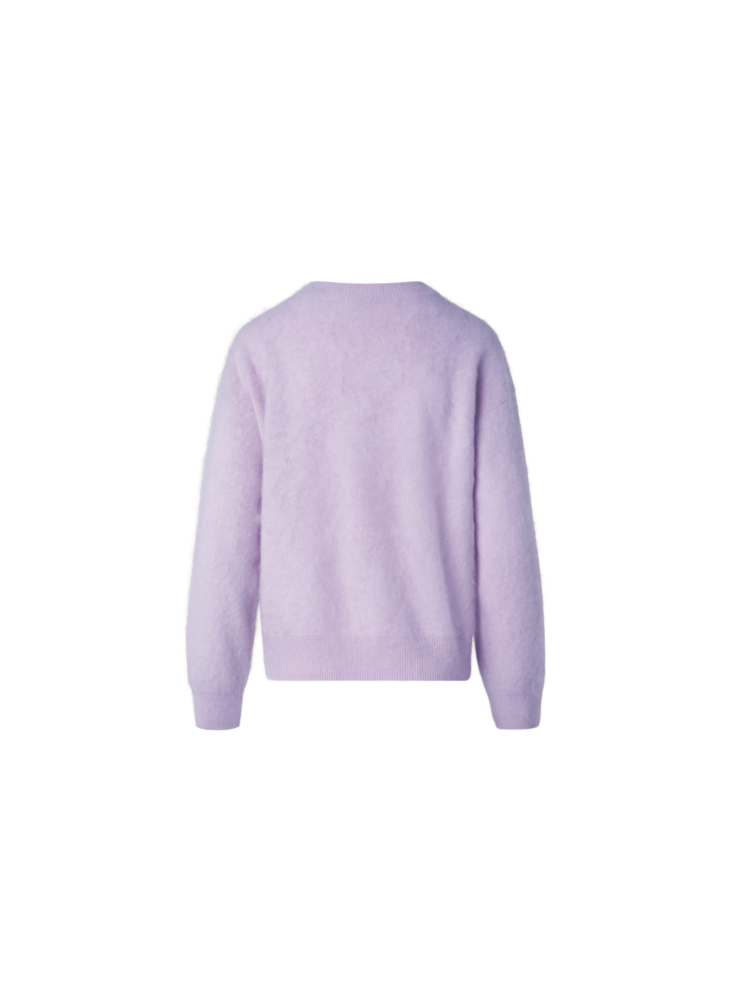Designer Langärmeliger Strickpullover aus aufgerautem Kaschmir
