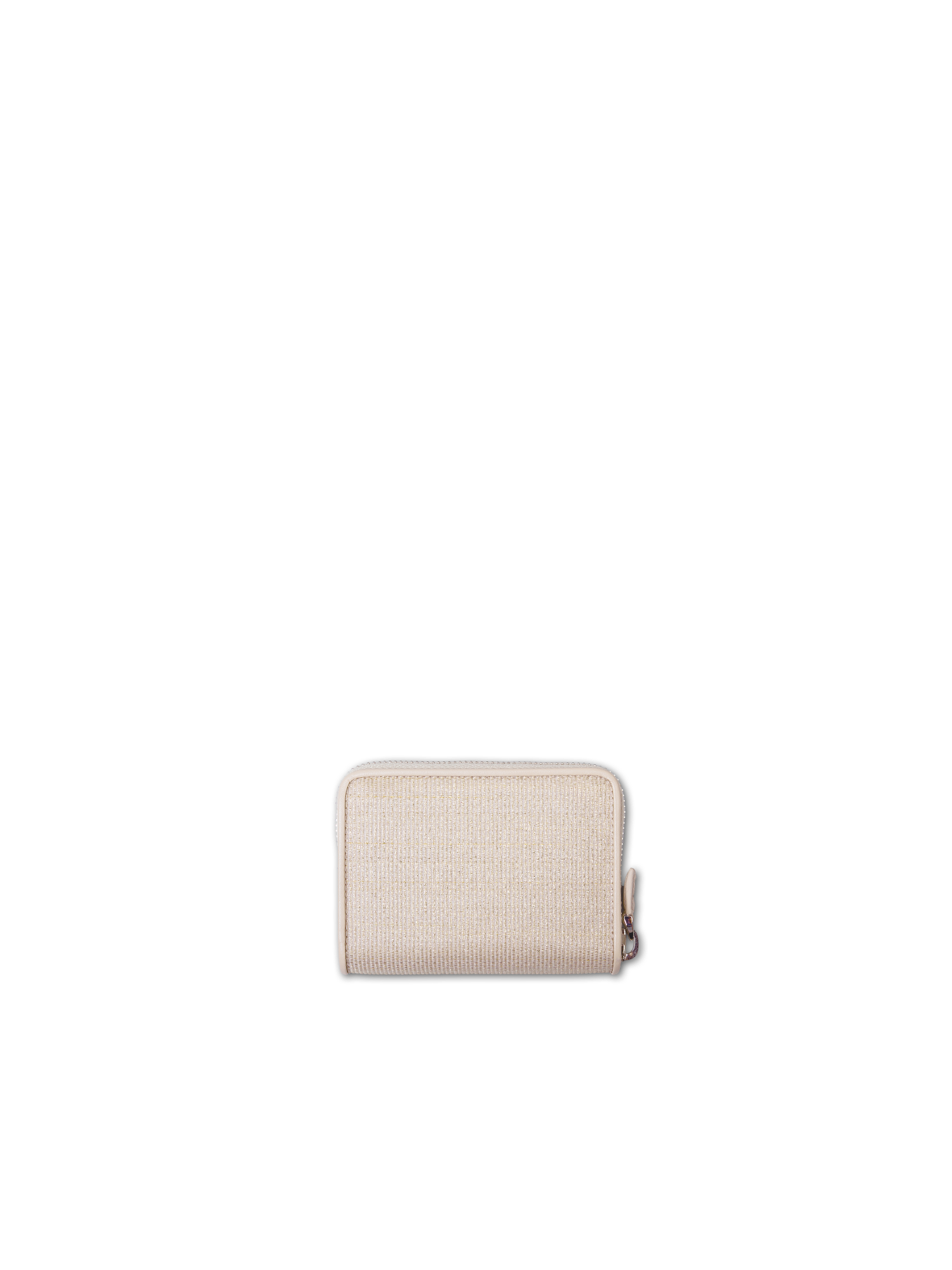 Designer Small Zip Wallet - Ecru - Beige
