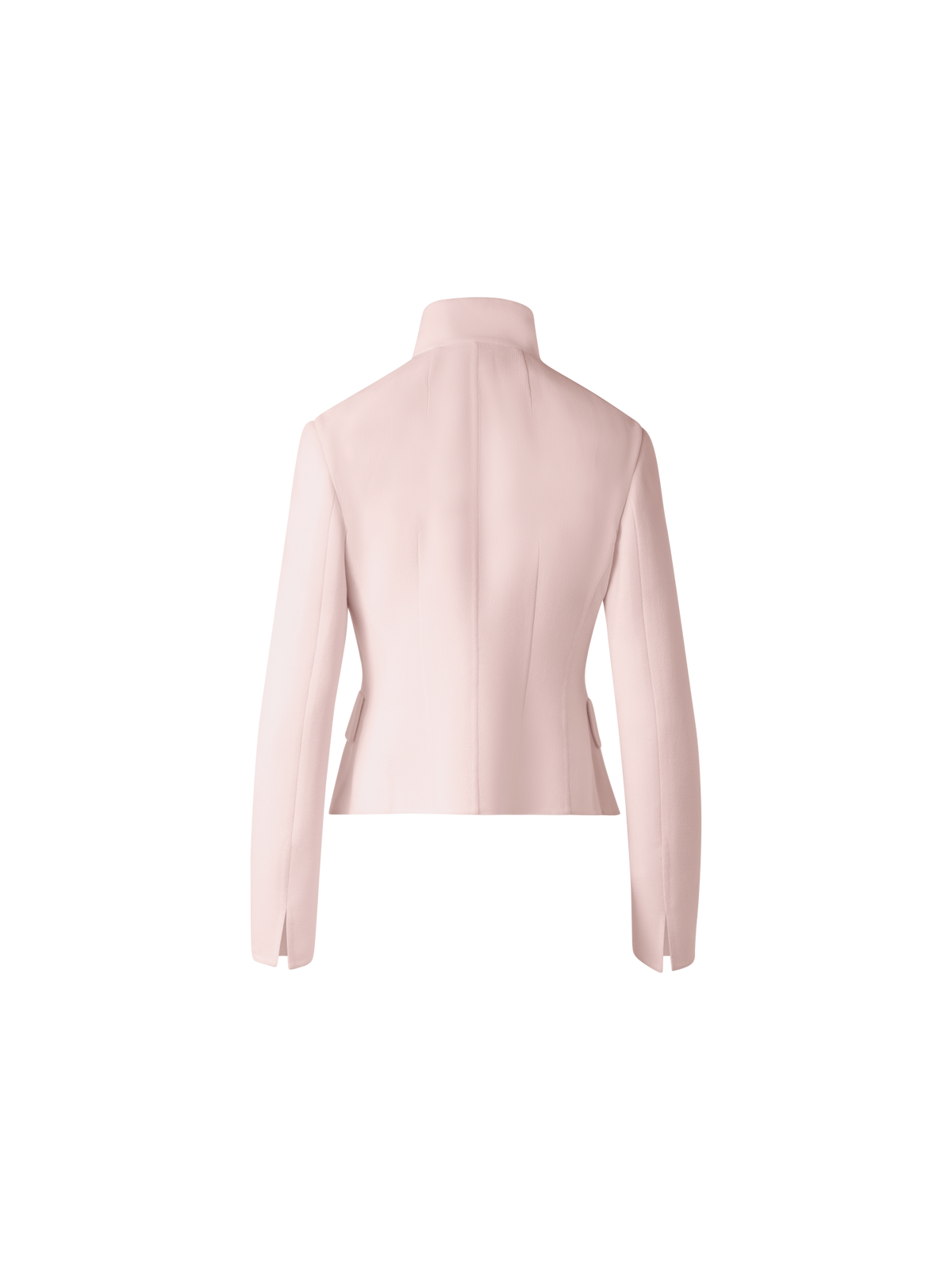 Designer Taillierte Jacke aus Wollkrepp-Doubleface - Rosa
