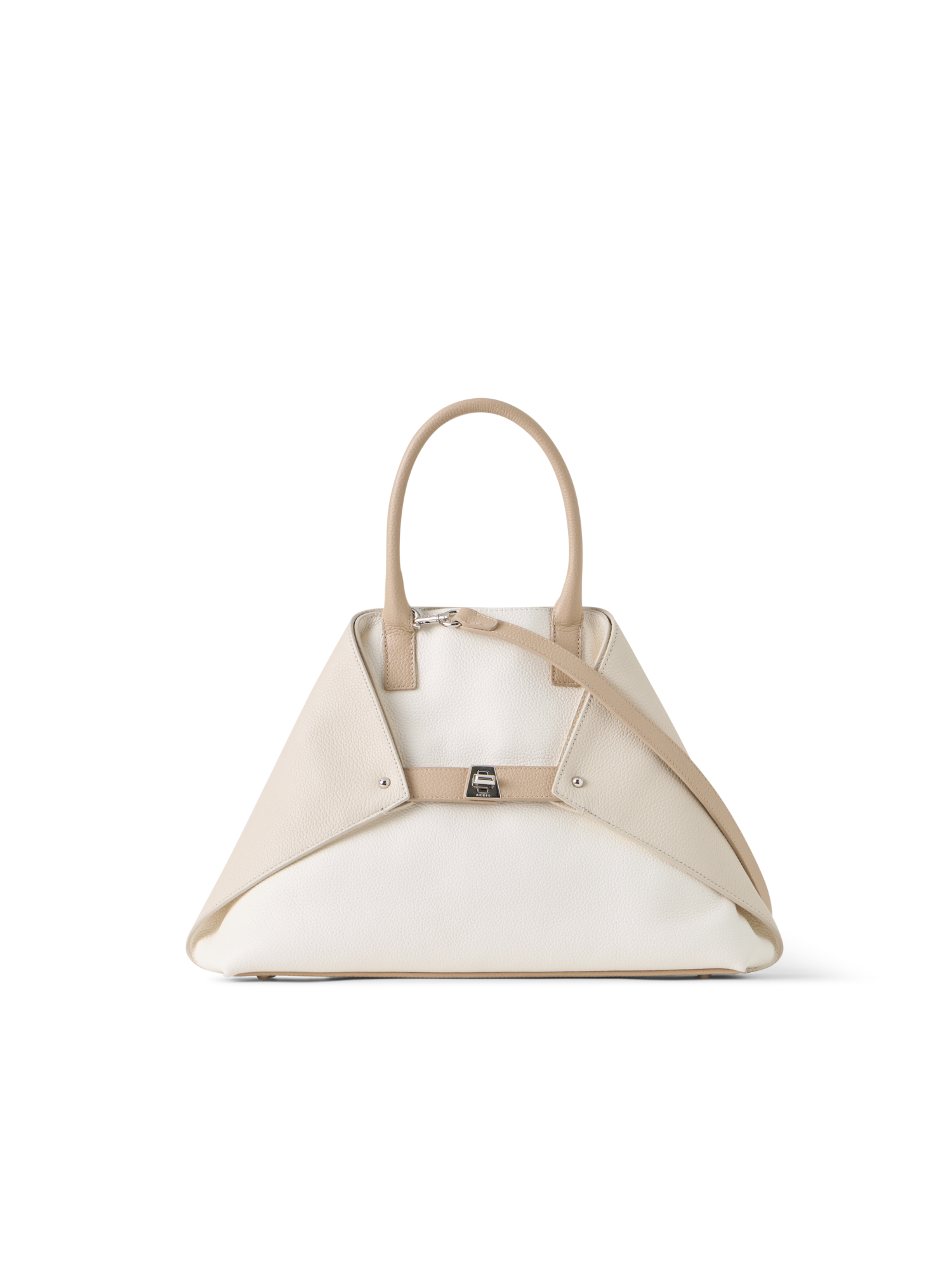 Designer Ai Small Top Handle Tote - Bunt - Beige