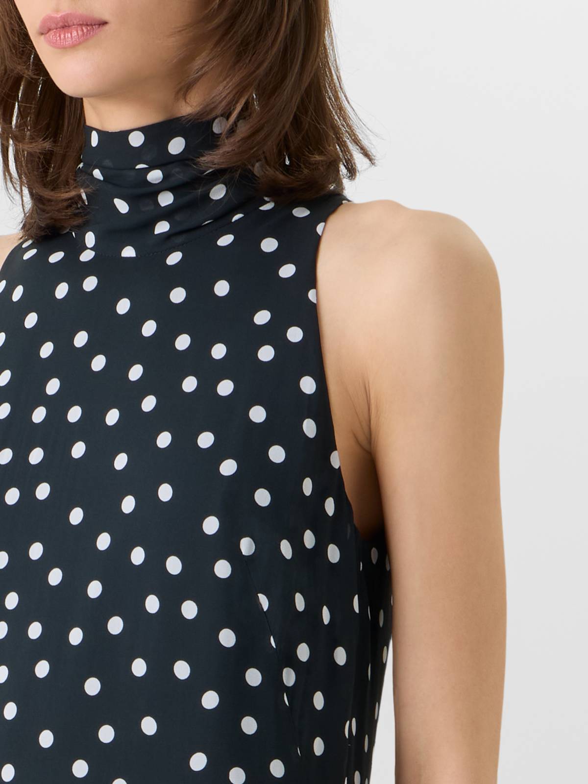 Designer Ärmelloses Midikleid aus Viskose-Georgette - Bunt #editorial