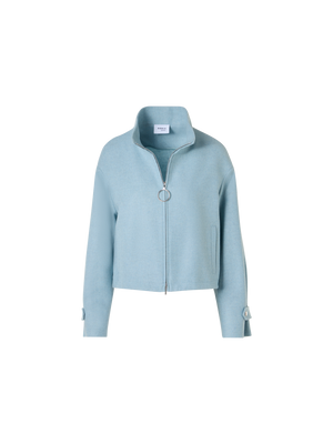 Designer Blouson-Jacke aus Wollmischung - Blau