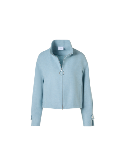 Designer Blouson-Jacke aus Wollmischung - Blau