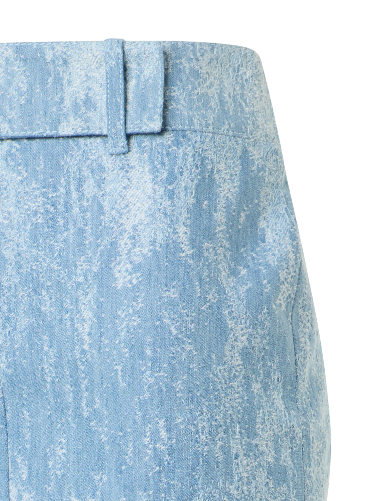 Designer Bleistiftrock aus Jacquard-Denim - Blau
