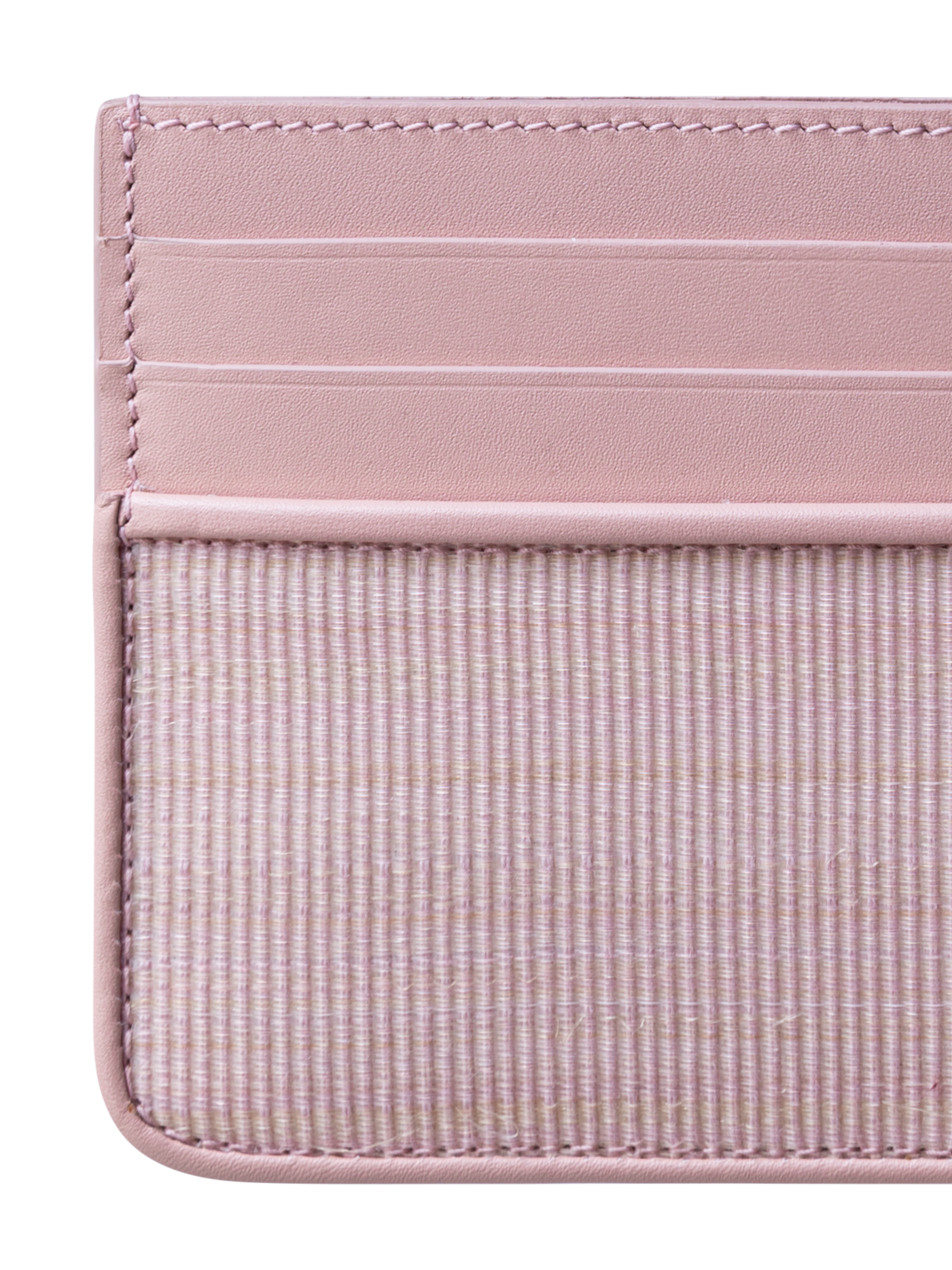 Designer Kartenetui aus Rosshaar und Leder - Rosa