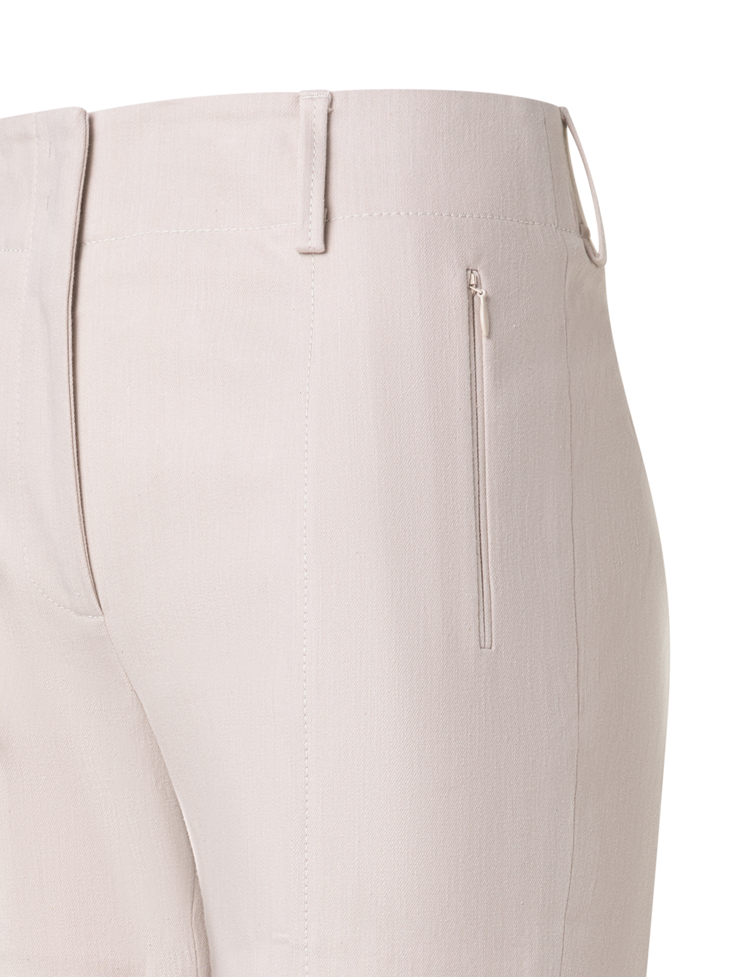 Designer Slim Hose aus Baumwoll-Stretch-Denim - Ecru - Weiss