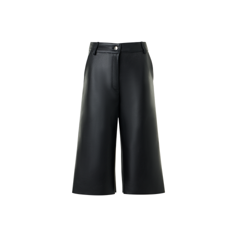 WBermudashorts mit weitem Bein aus Nappalederide Leg Bermuda in Leather