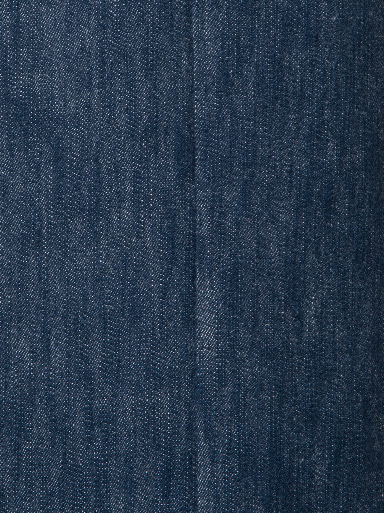 Designer Weite Hose aus Baumwoll-Woll-Denim-Stretch - Dunkelblau - Blau