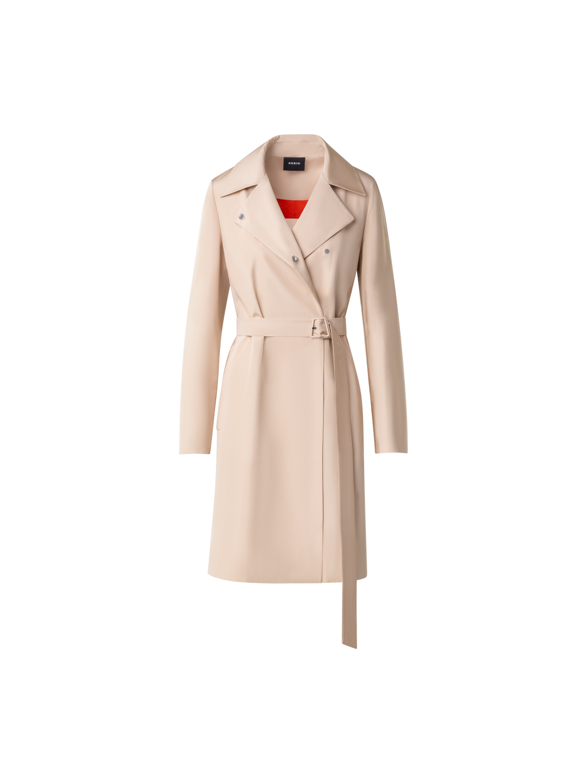 Designer Wasserabweisender Trenchcoat aus Seide - Beige