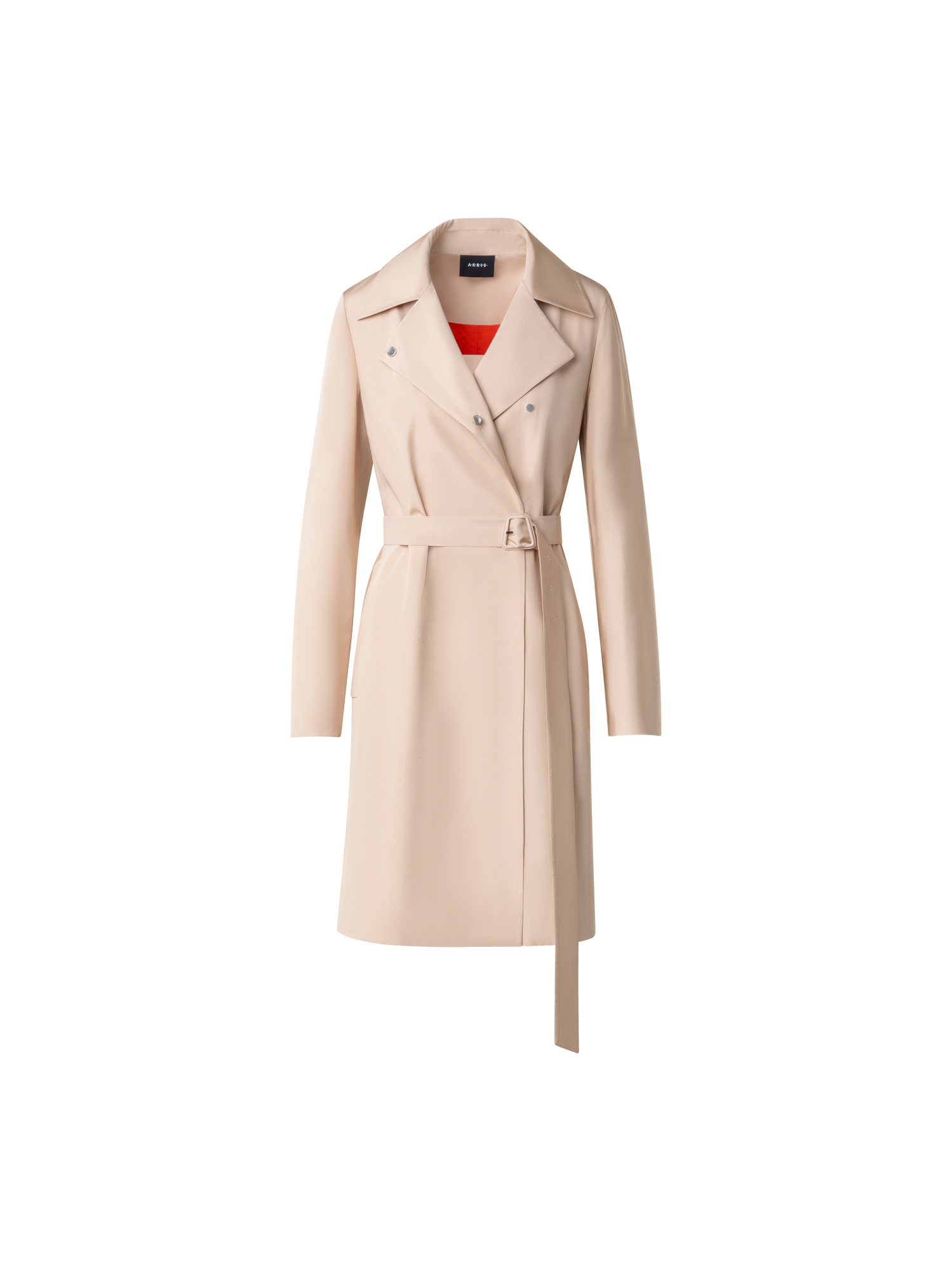 Designer Wasserabweisender Trenchcoat aus Seide - Beige