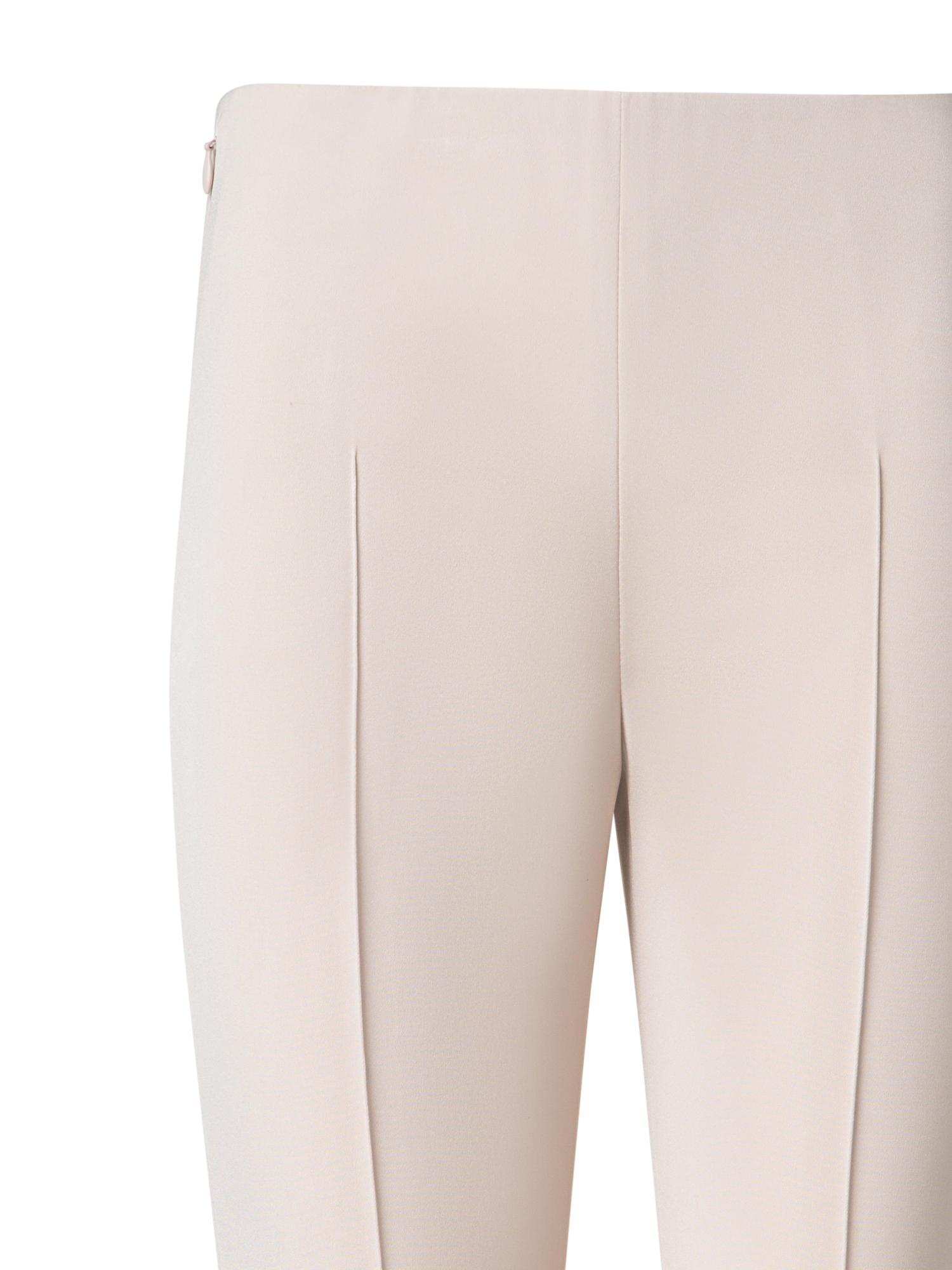 Designer Slim Hose aus Stretch-Seide - Beige