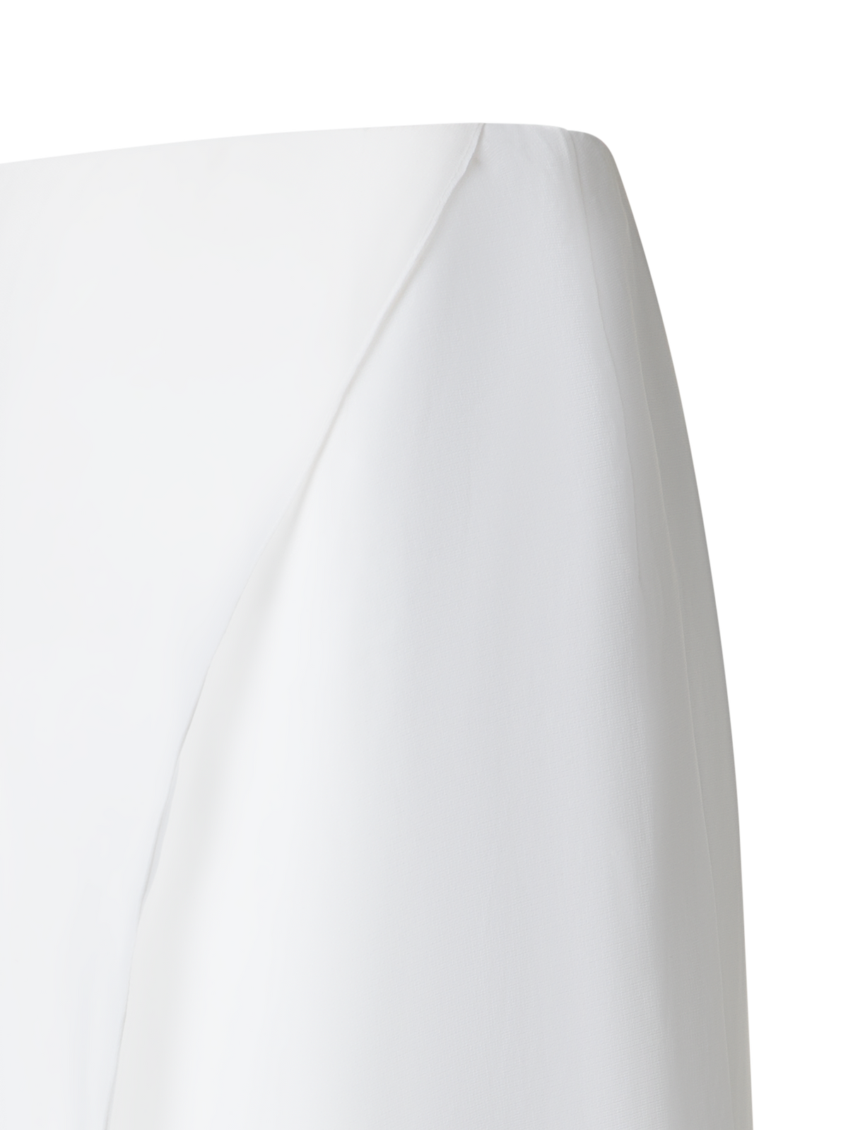 Designer Seidenrock mit Transparenter Organza-Schicht - Ecru - Weiss