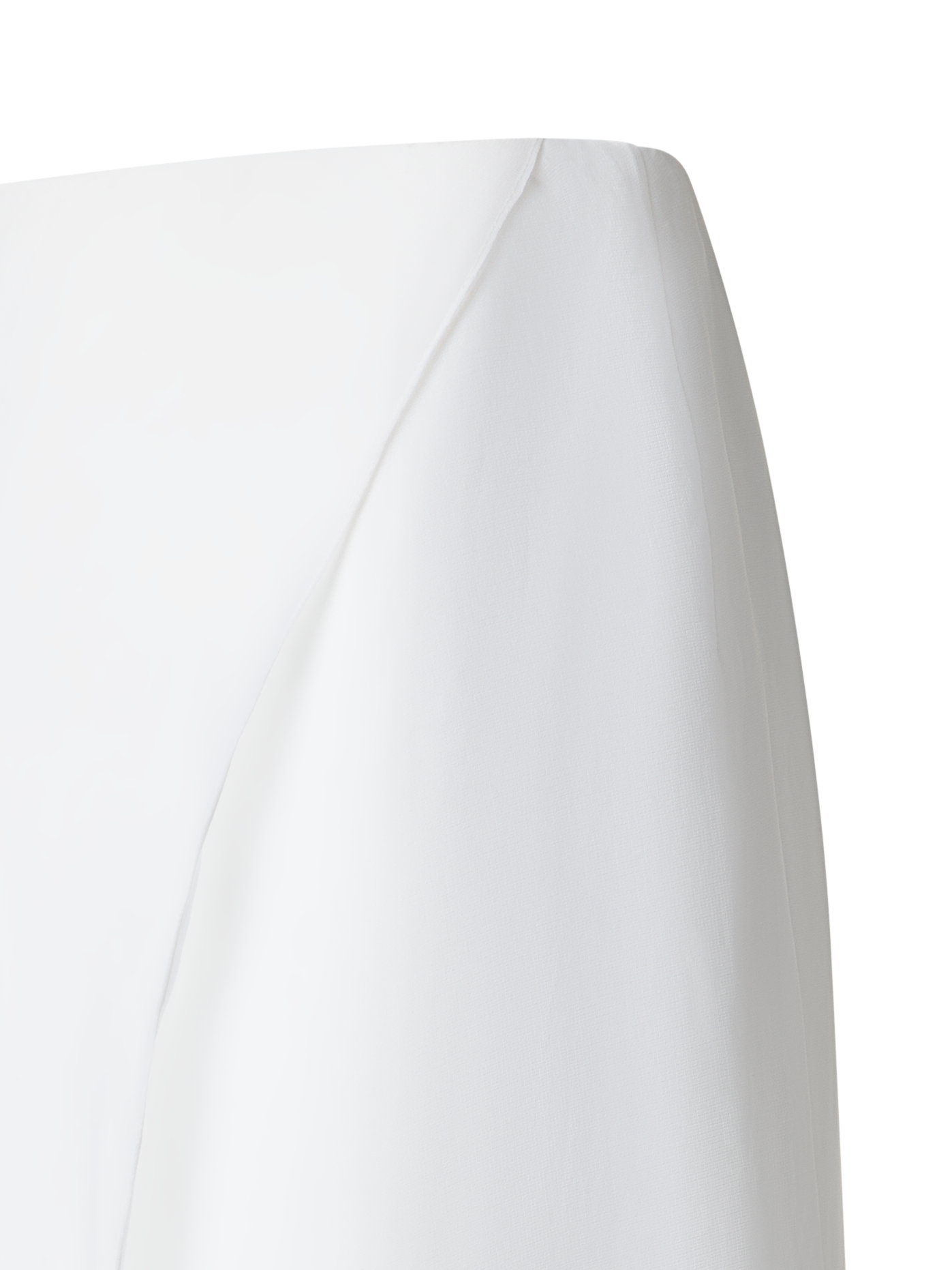 Designer Seidenrock mit Transparenter Organza-Schicht - Ecru - Weiss