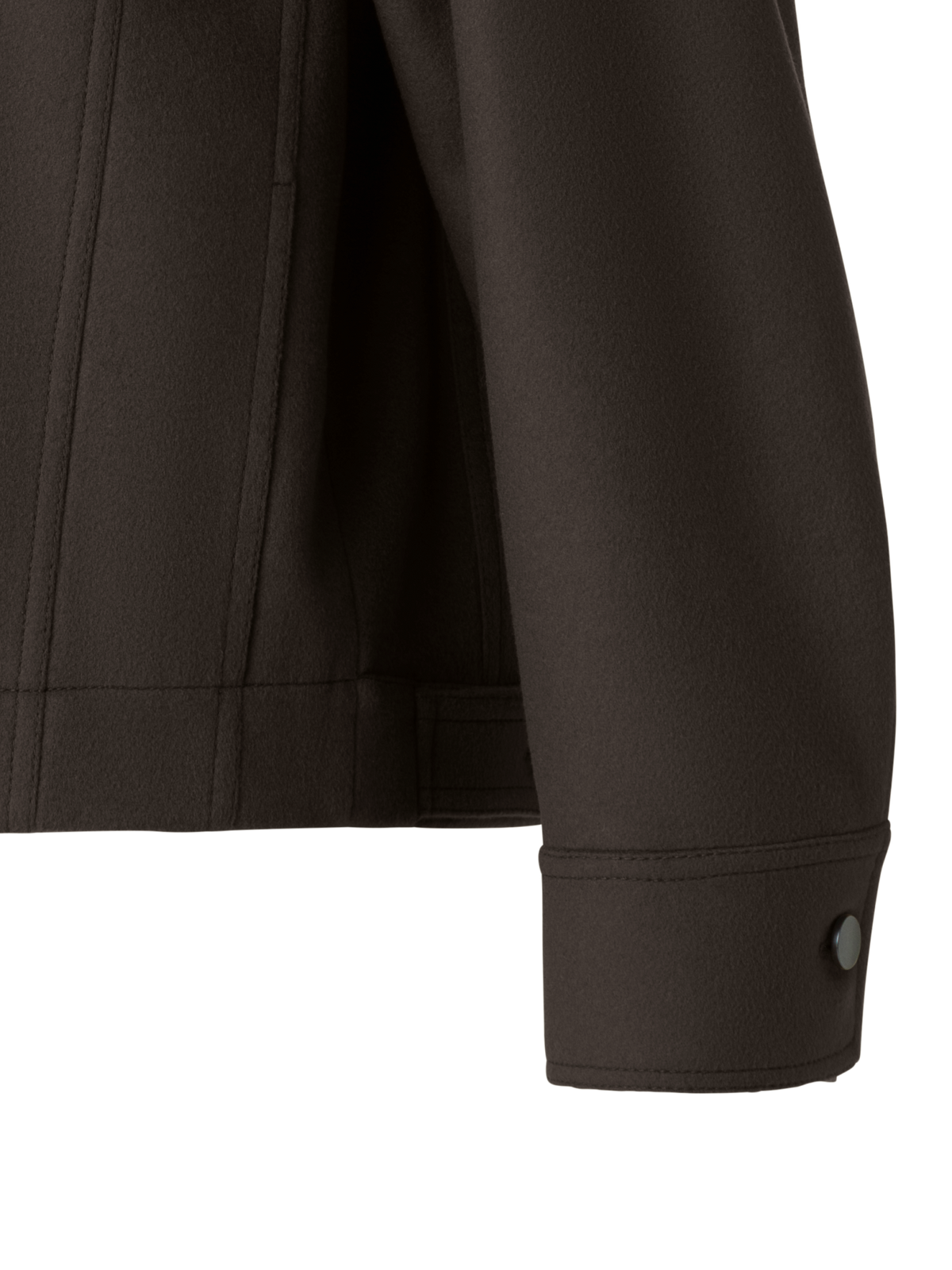 Designer Oversized Wollflanell Hemdkragen Jacke - Braun