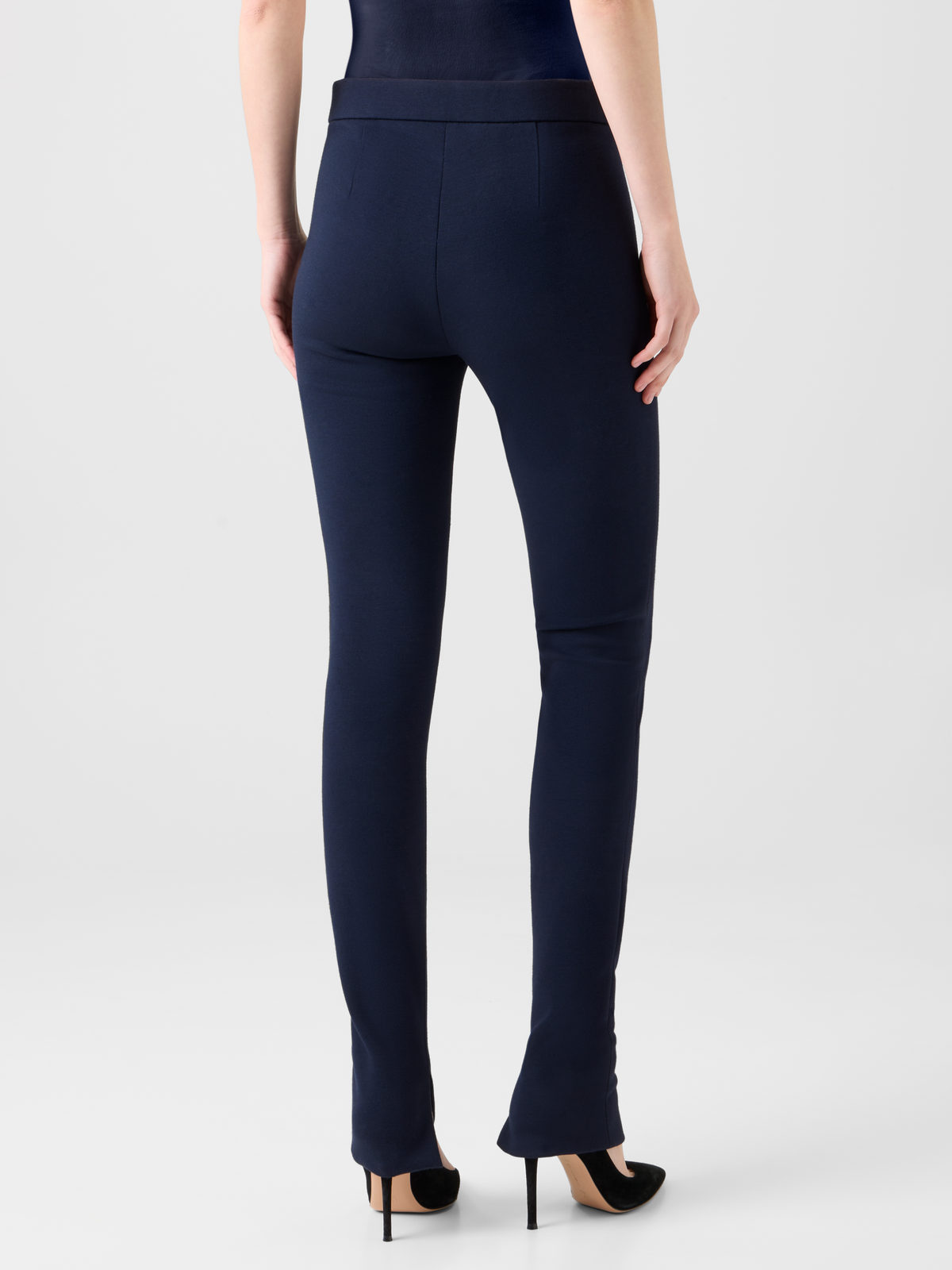 Designer Skinny Leggings aus Stretch-Jersey - Dunkelblau - Blau #editorial