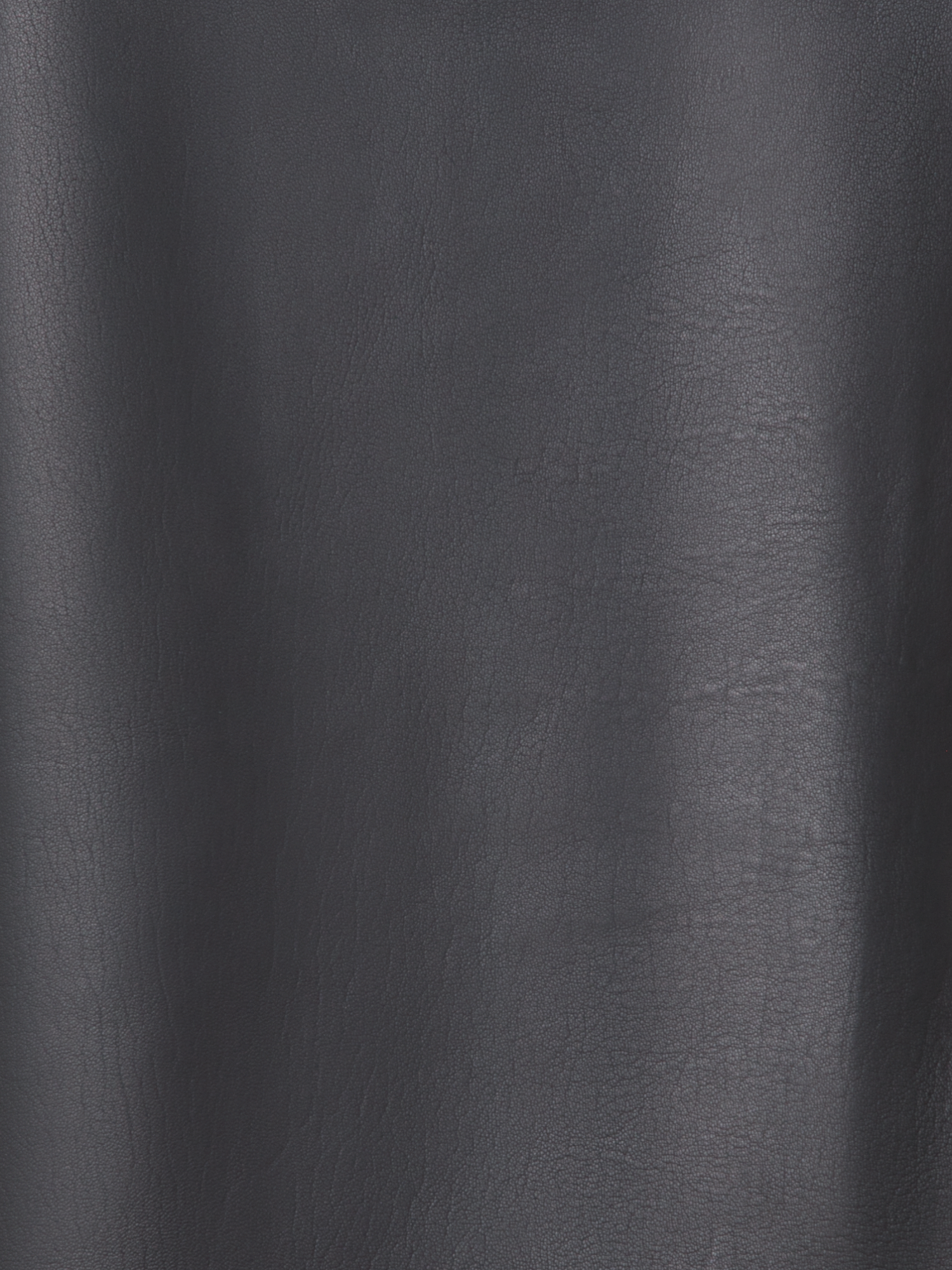 Designer Lederrock in asymmetrischer Trapezform - Schwarz