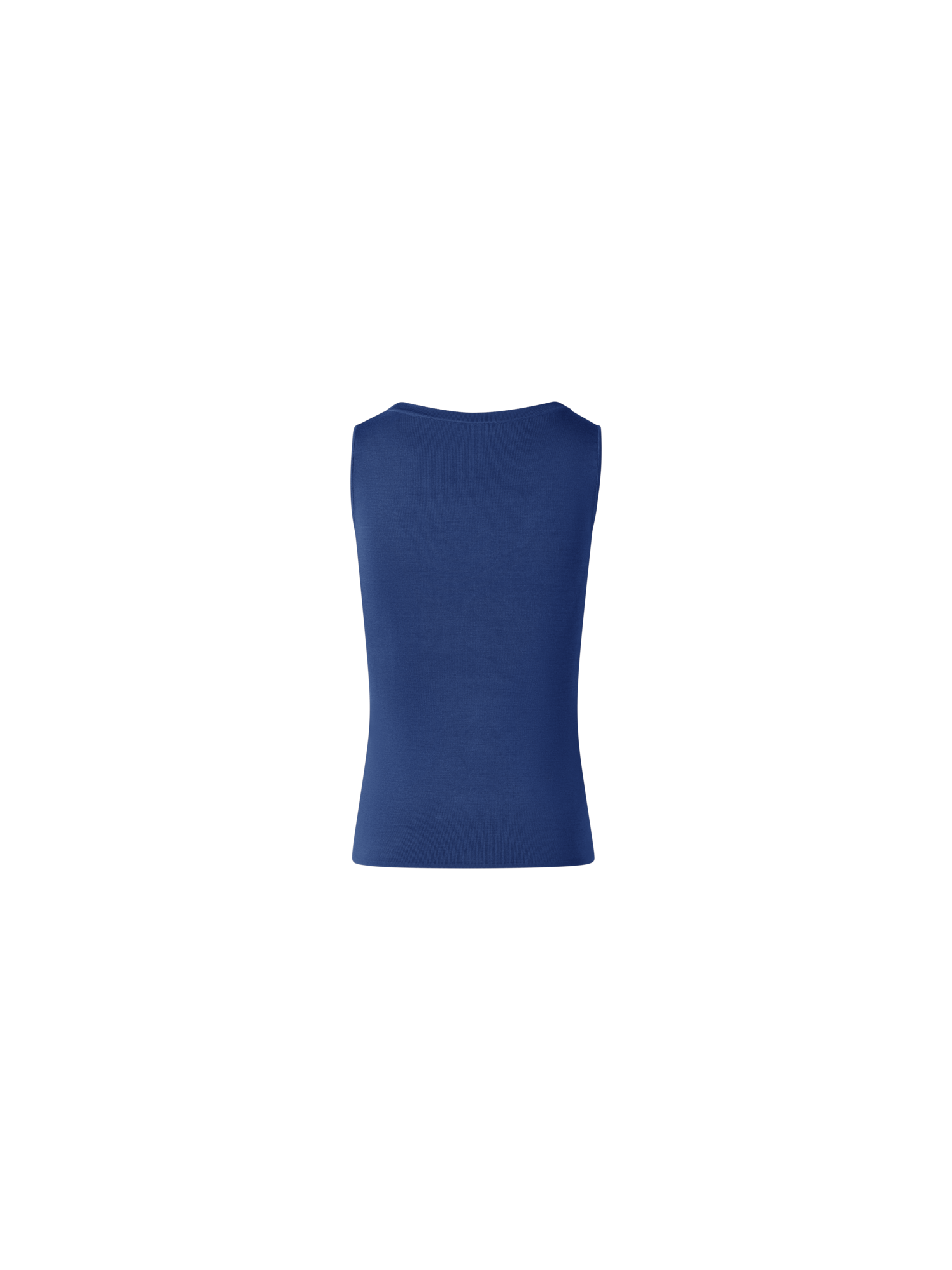 Designer Tanktop aus Seidenstrick - Dunkelblau - Blau