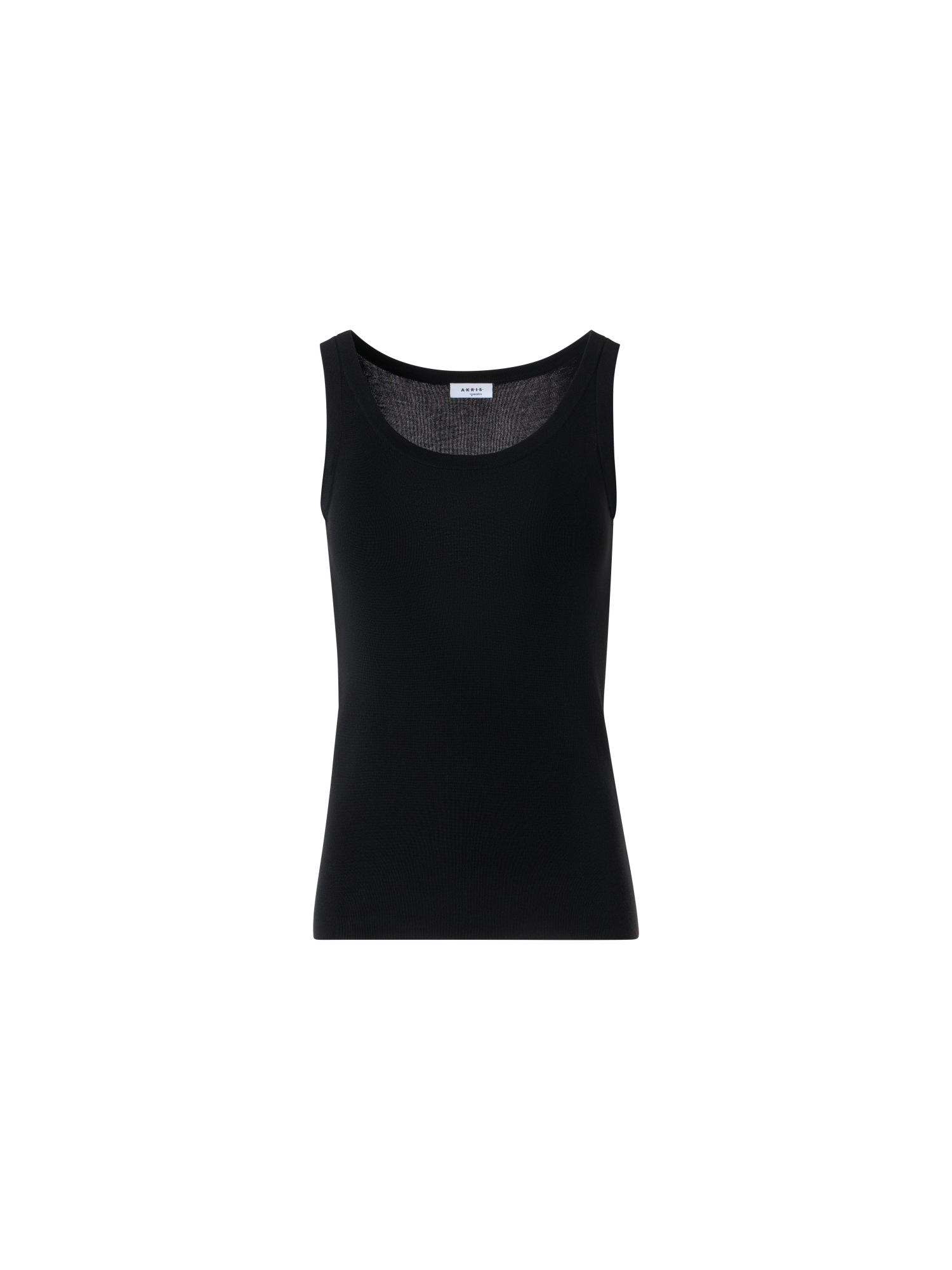 Designer Tanktop aus Wolle - Schwarz
