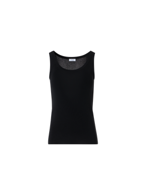 Designer Tanktop aus Wolle - Schwarz