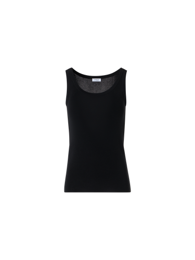 Designer Tanktop aus Wolle - Schwarz