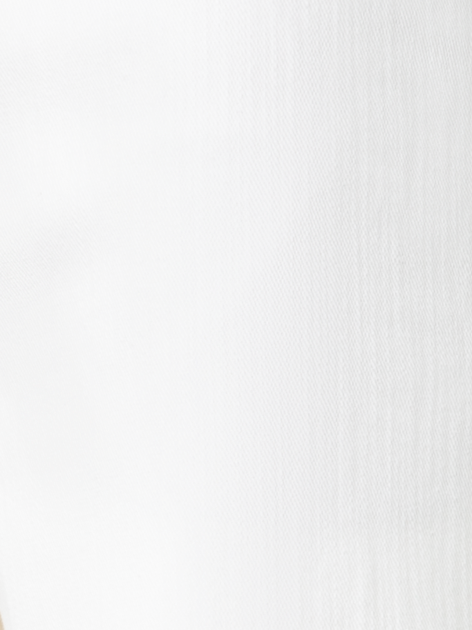 Designer Weite Hose aus Baumwoll-Denim-Stretch - Ecru - Weiss