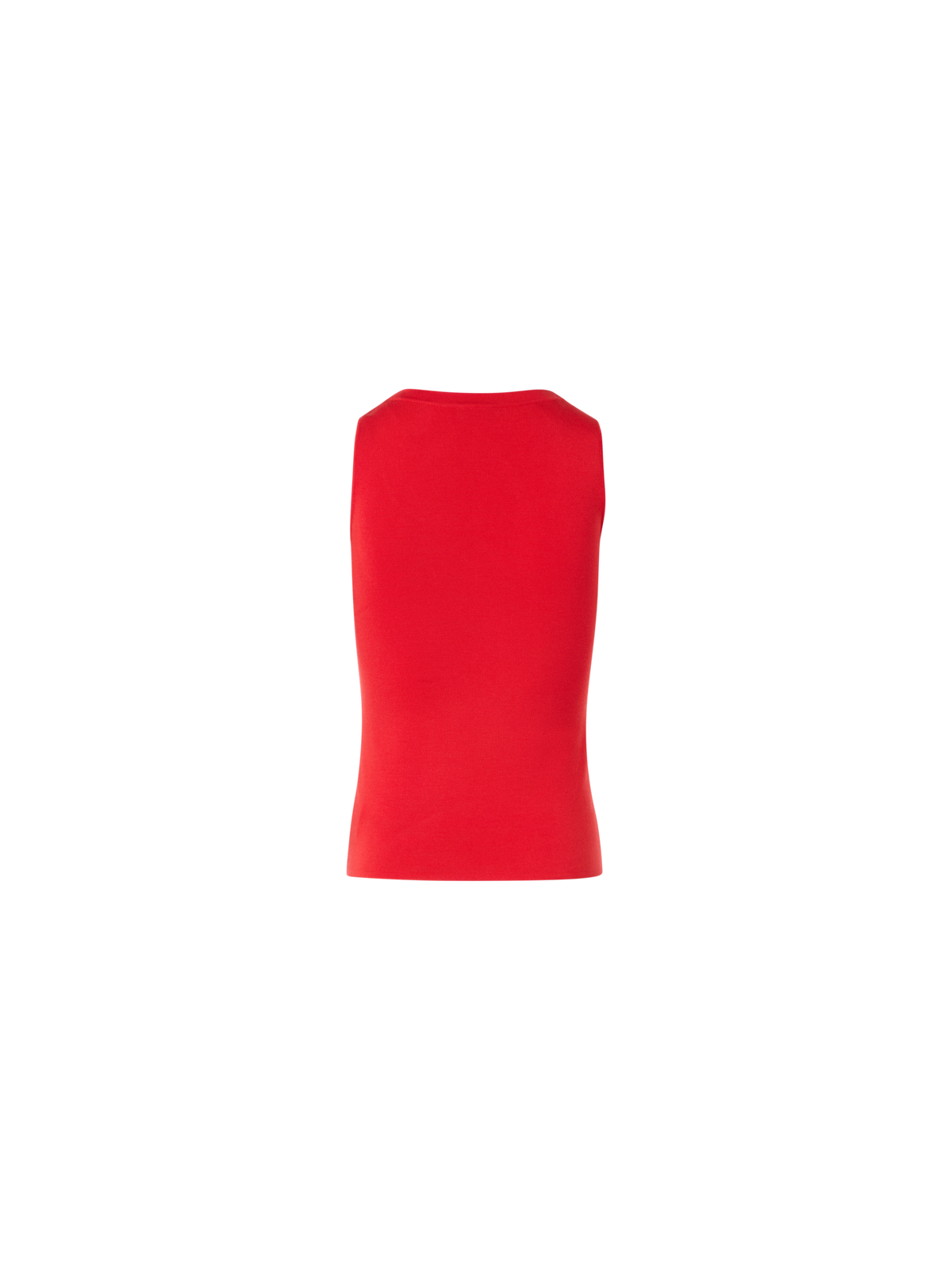 Designer Tailliertes Strick-Top aus Stretch-Seide - Rot